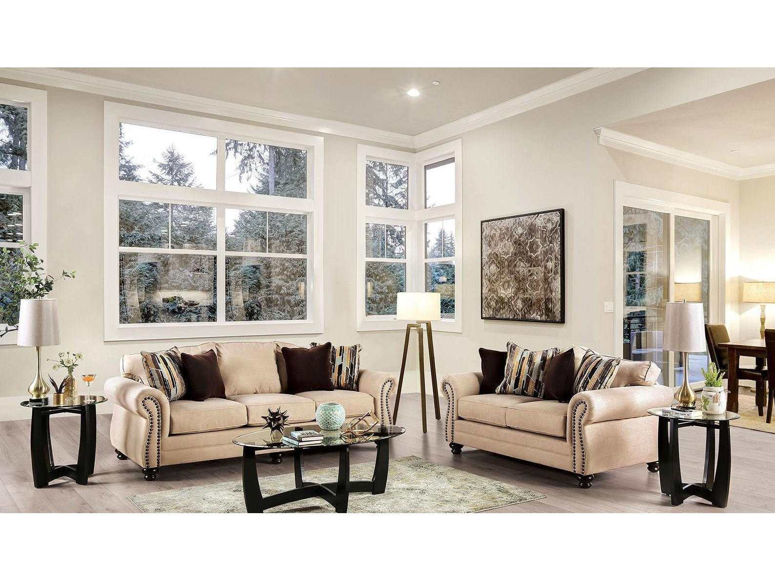 Kailyn Sand Stationary Sofa & Loveseat