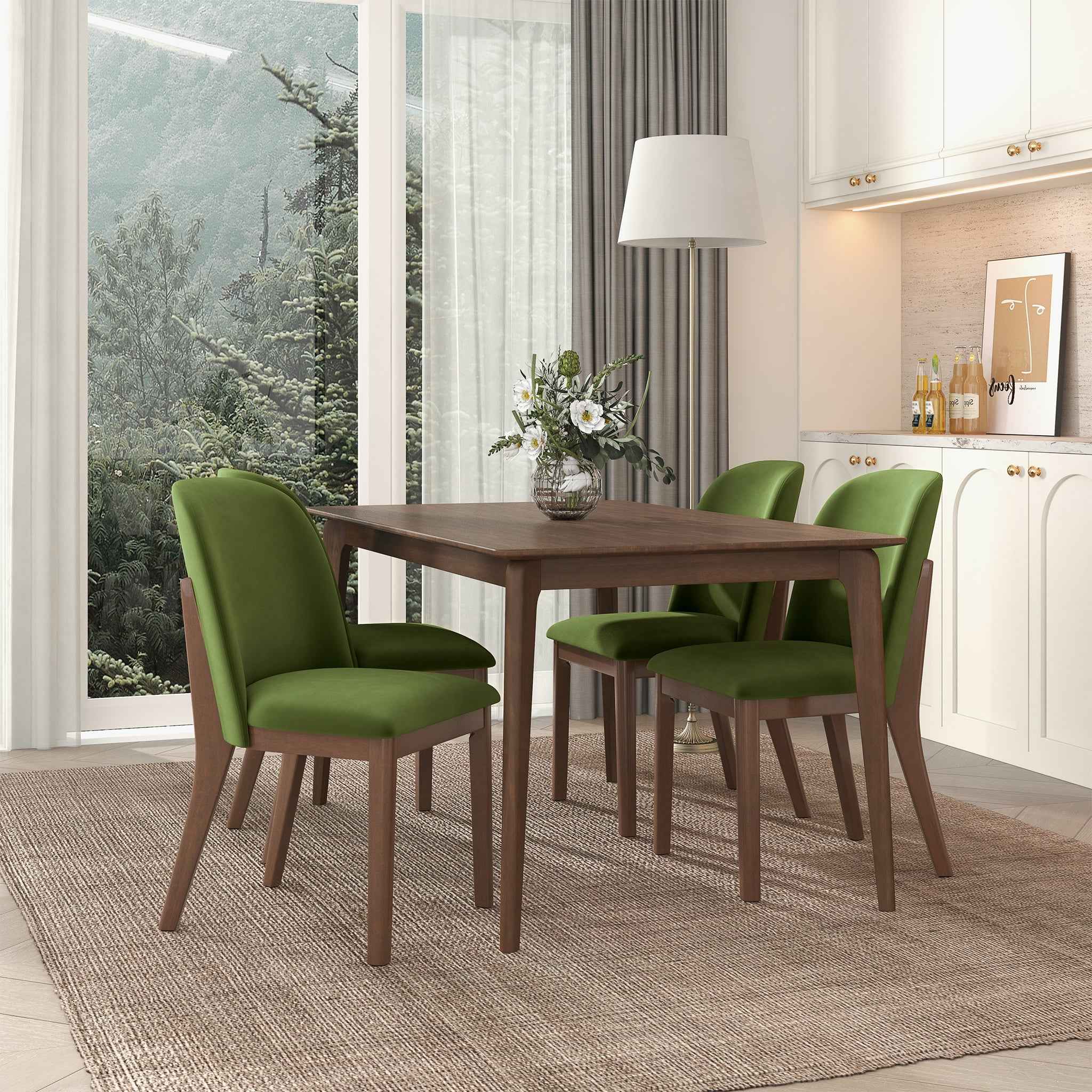 Kaitlyn Green Velvet Dining Chair (Set Of 2) - Image 2