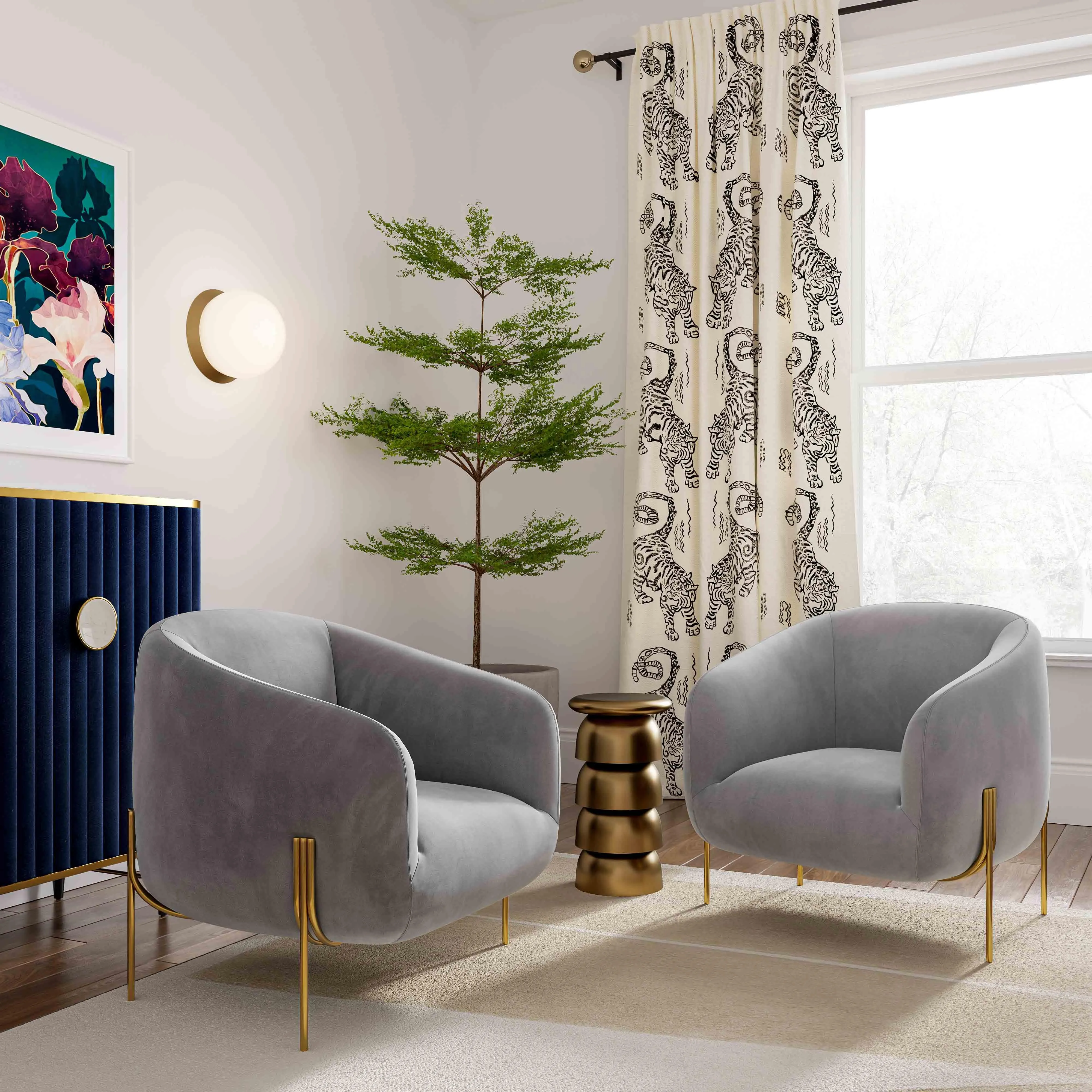 Kandra Upholstered Accent Chair by Inspire Me! Home Decor - Image 8
