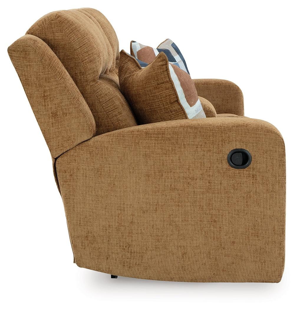 Kanlow Honey Manual Reclining Loveseat with Console - Image 4