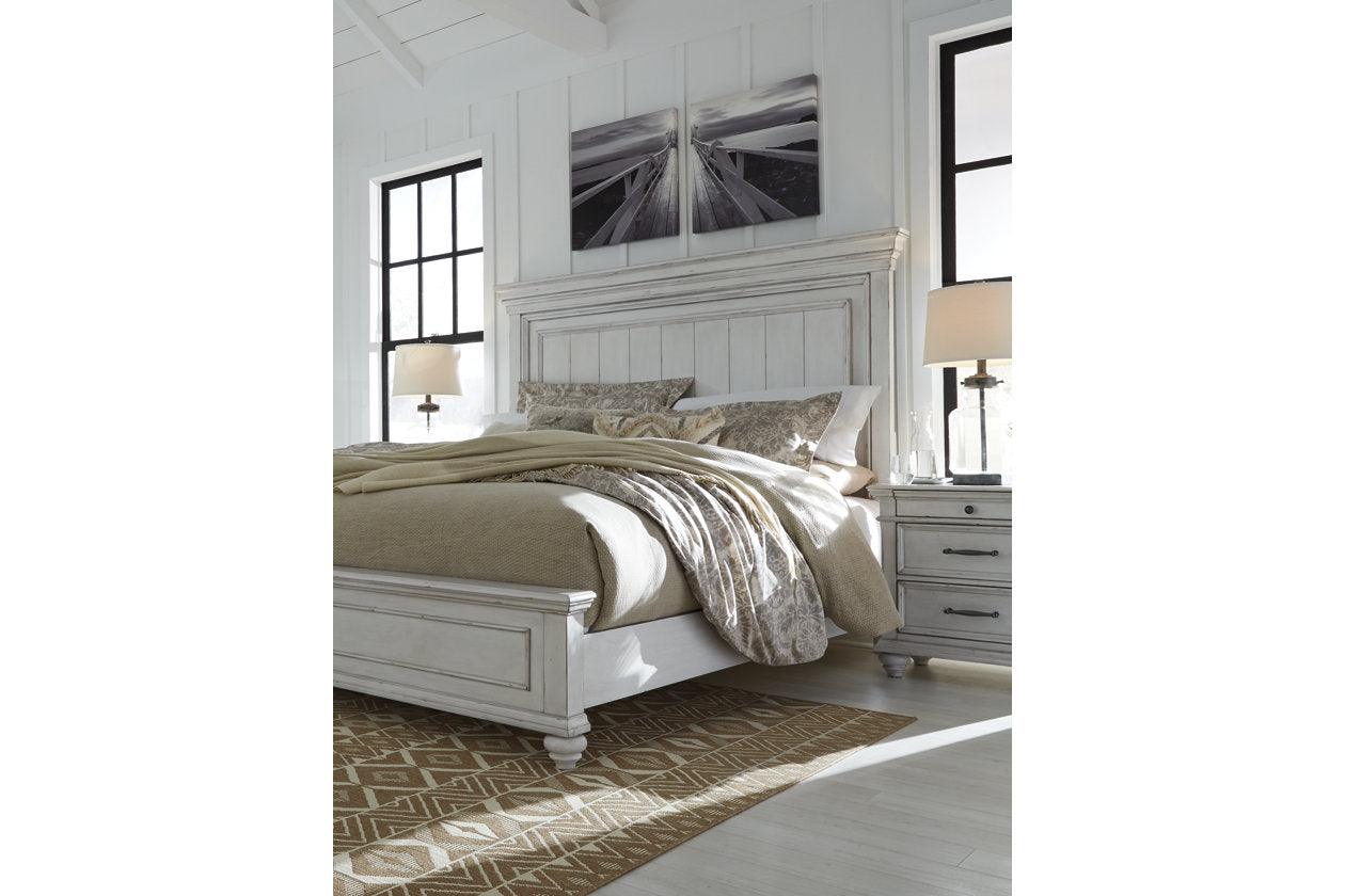Kanwyn Whitewash King Panel Bed - Image 13