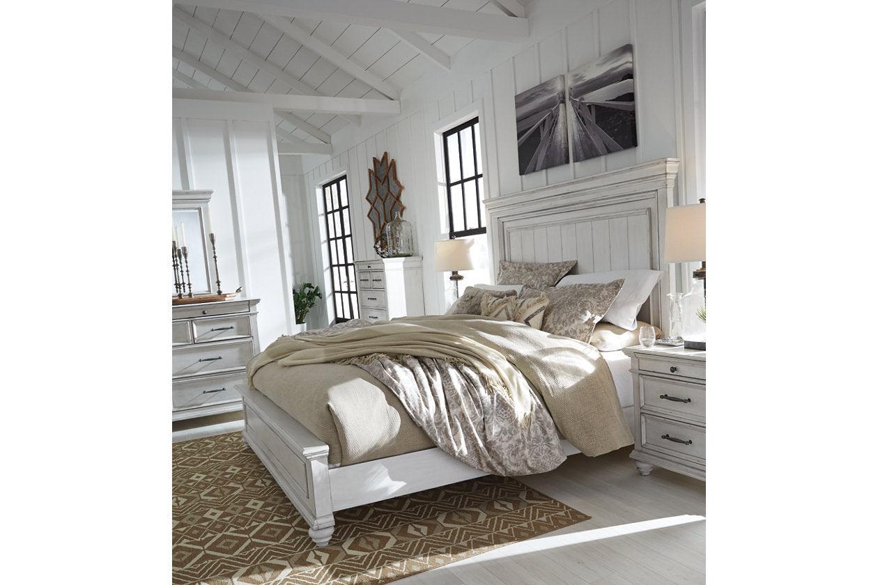 Kanwyn Whitewash King Panel Bed - Image 14
