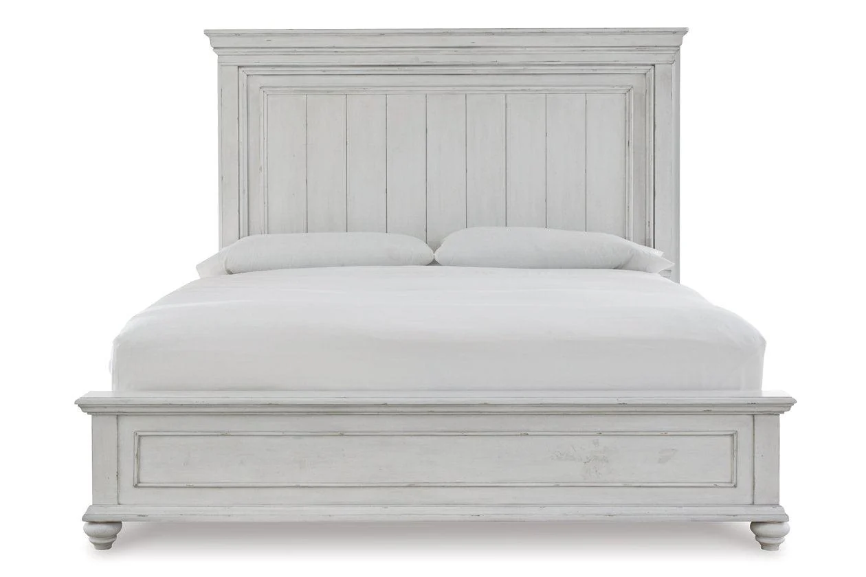 Kanwyn Whitewash Queen Panel Bed - Image 6
