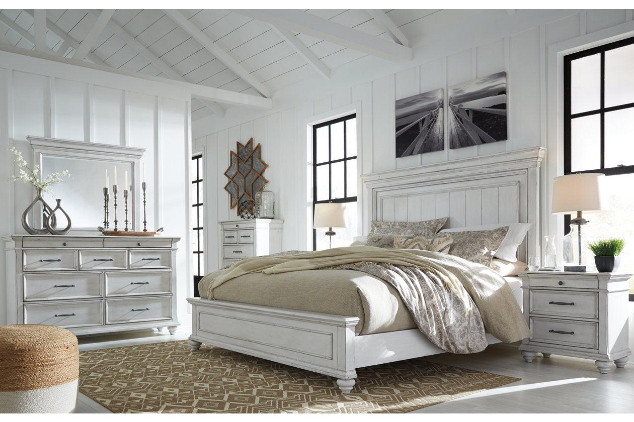 Kanwyn Whitewash Queen Panel Bed - Image 8