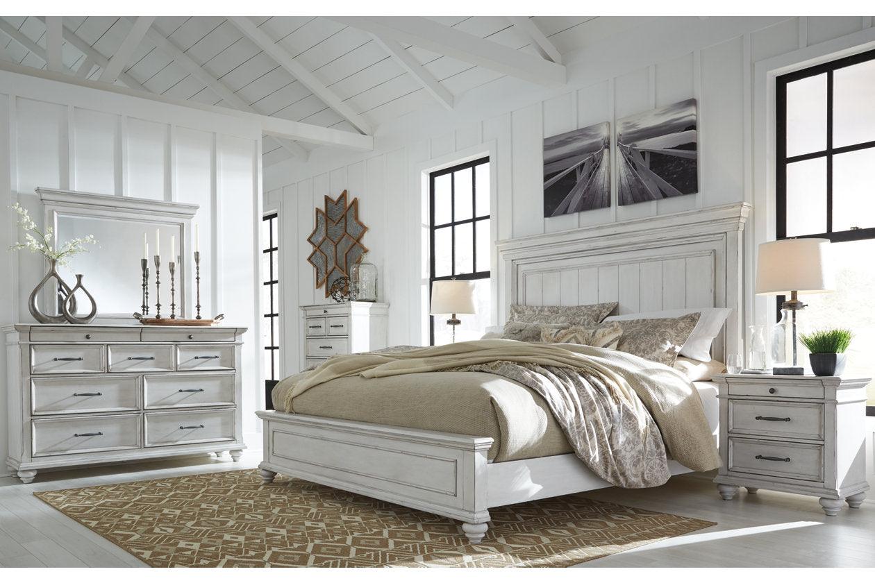 Kanwyn Whitewash Queen Panel Bed - Image 9