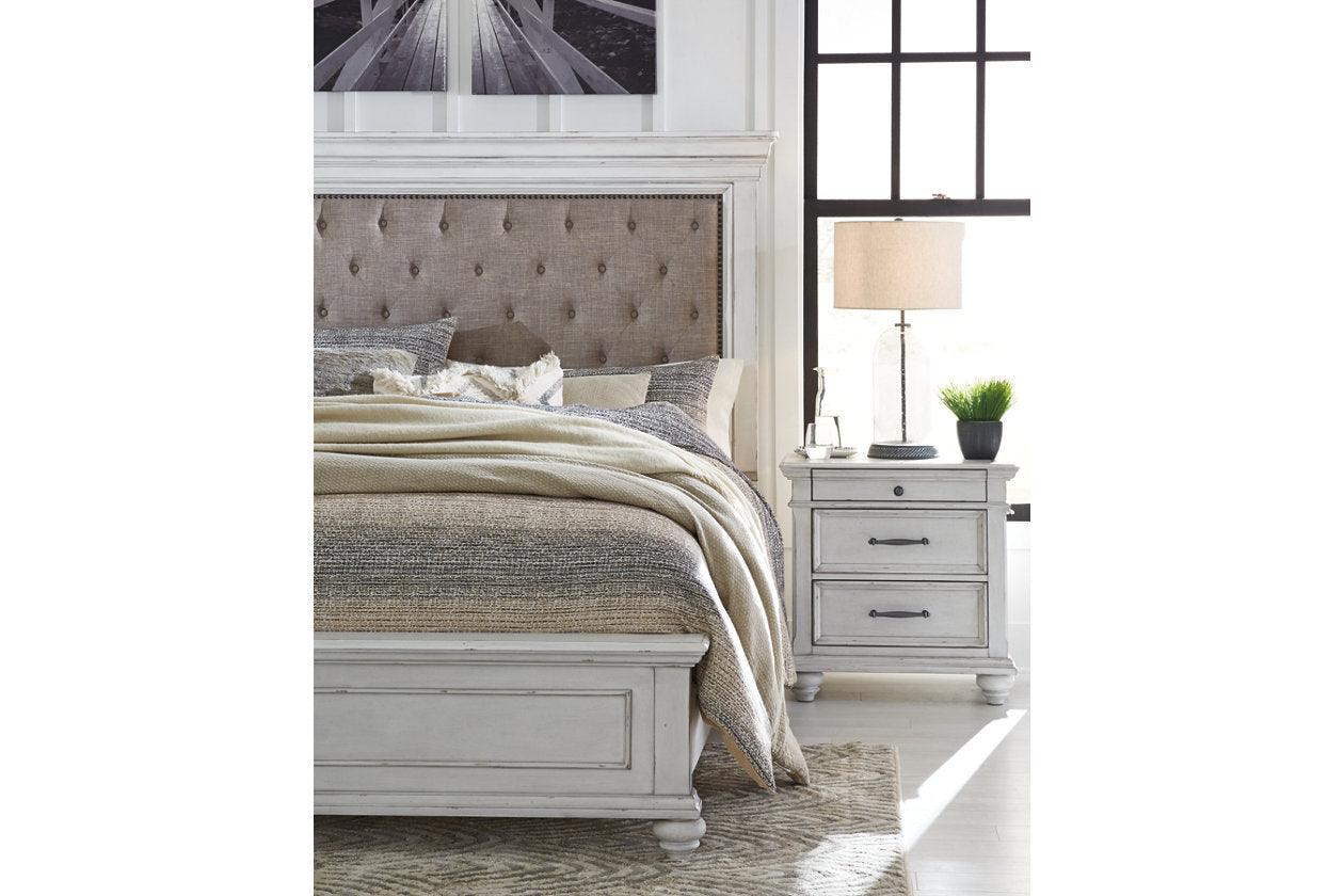 Kanwyn Whitewash Queen Panel Upholstered Bed - Image 11