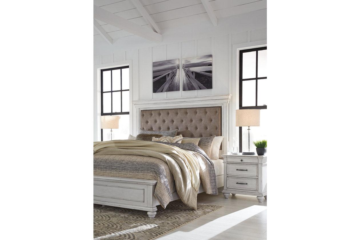 Kanwyn Whitewash Queen Panel Upholstered Bed - Image 12