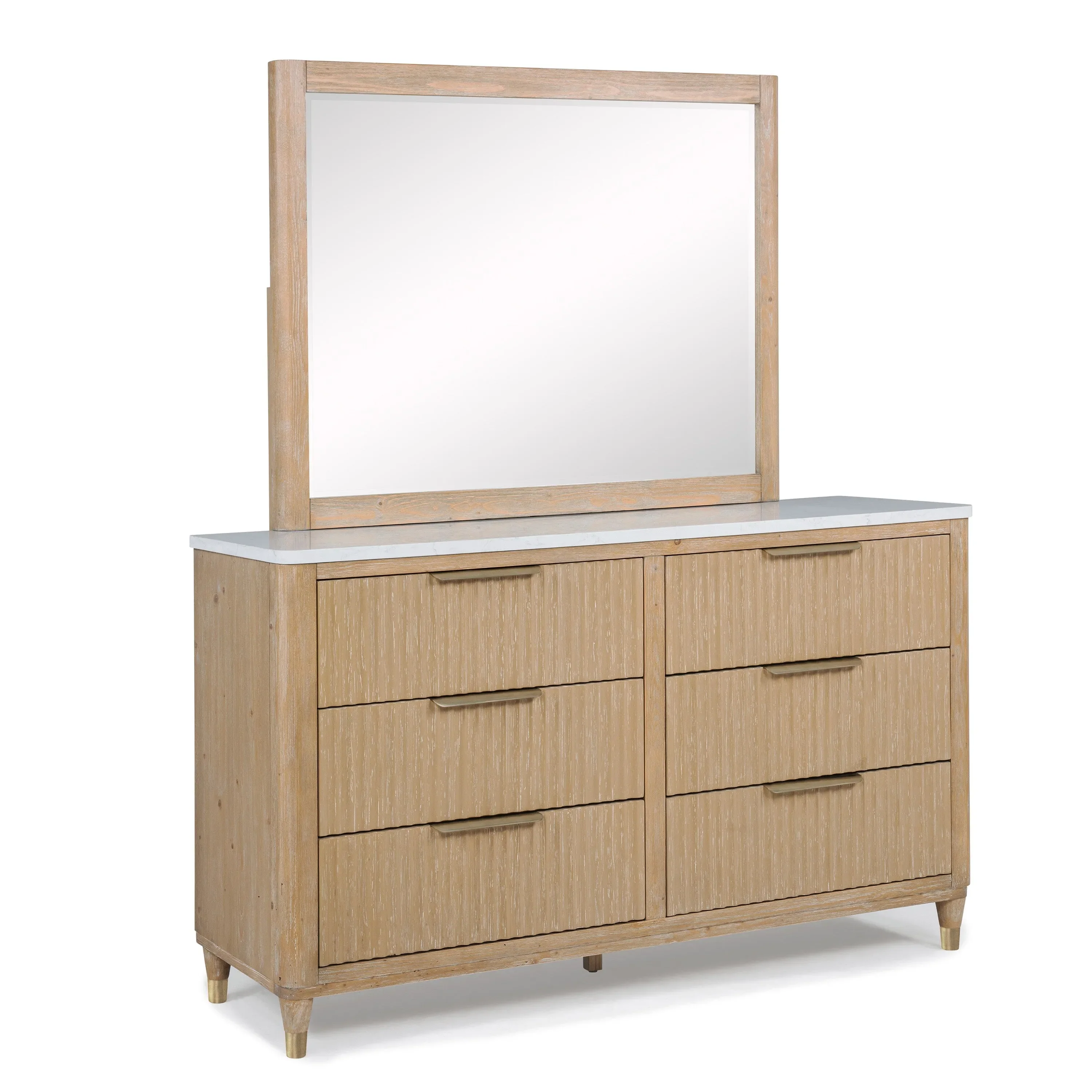 Kara Cerused Natural Bedroom Set - Image 5