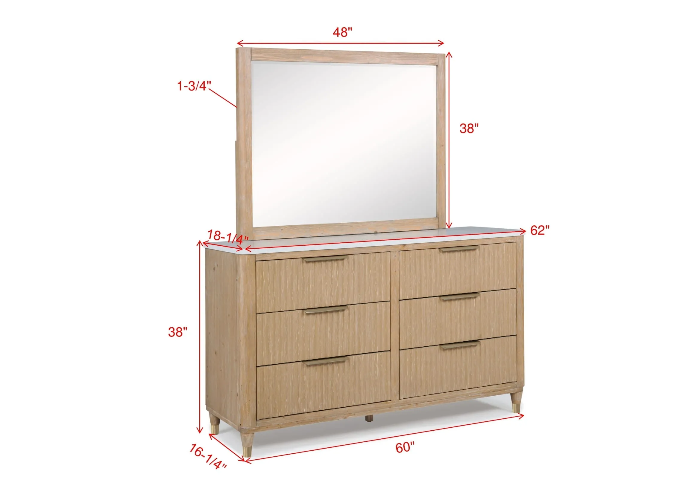 Kara Cerused Natural Bedroom Set - Image 8