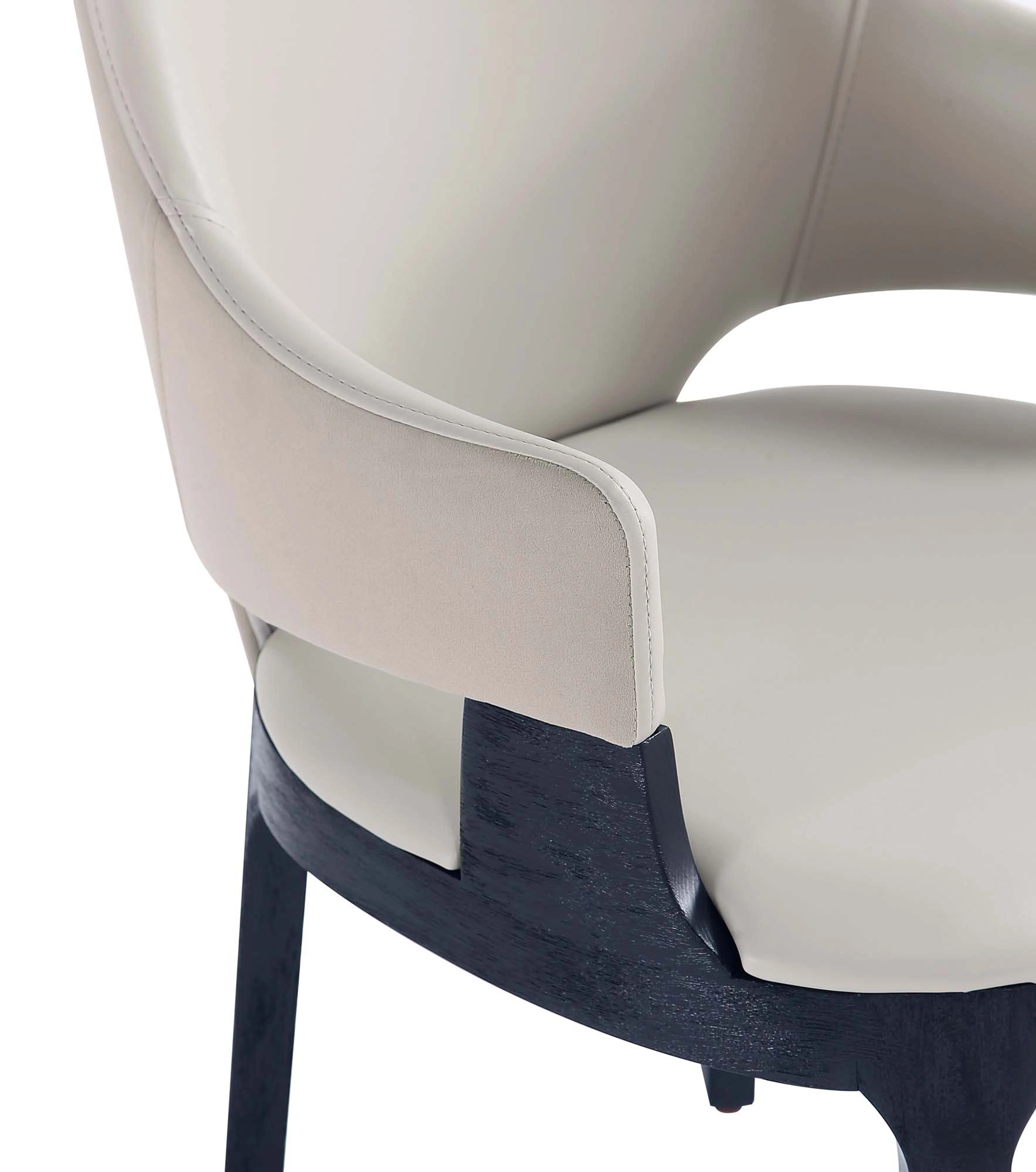 Kara Dining Arm Chair in Light Grey - Image 5