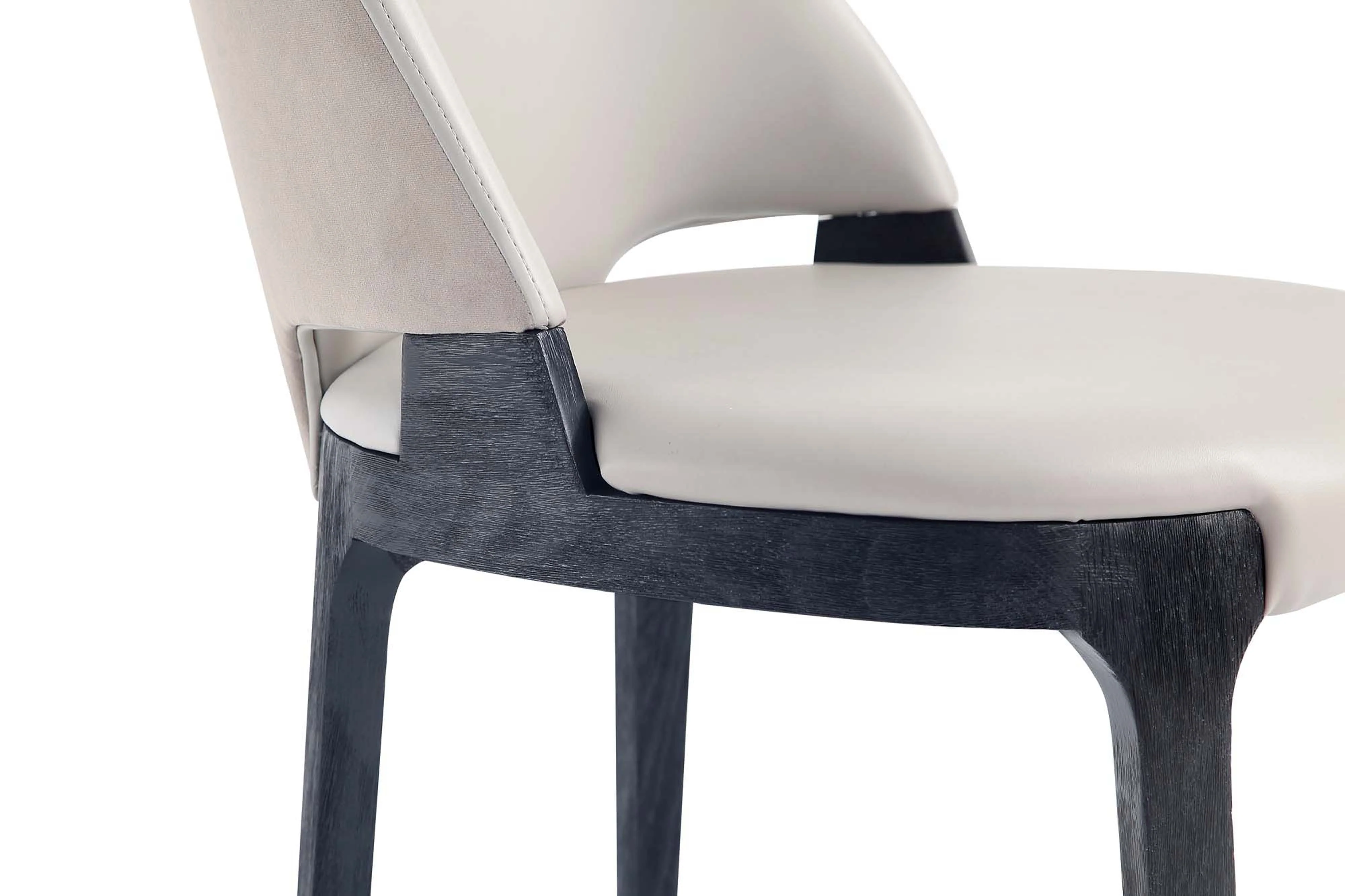 Kara Dining Side Chair in Light Grey (set of 2) - Image 5