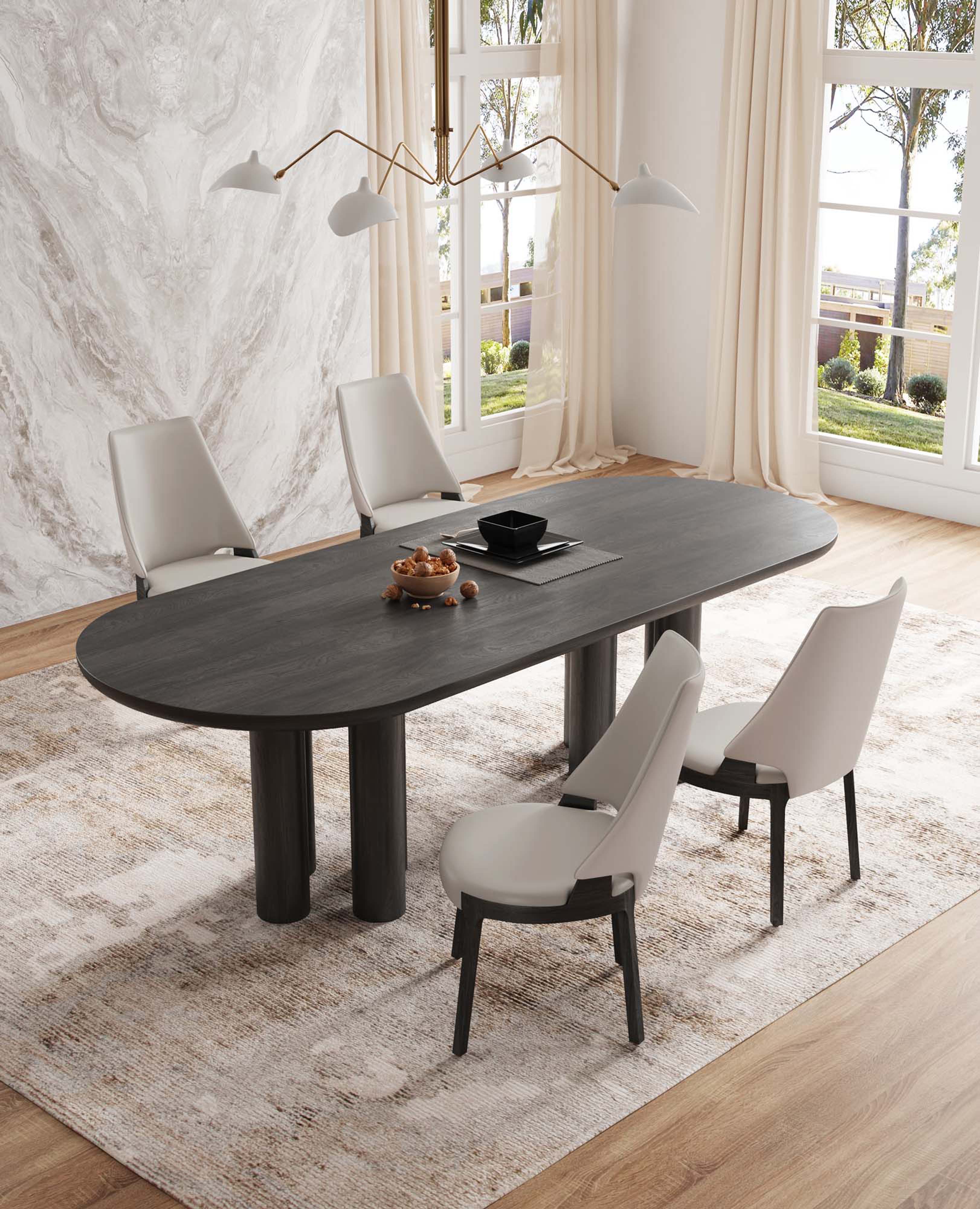 Kara Dining Side Chair in Light Grey (set of 4) - Image 2