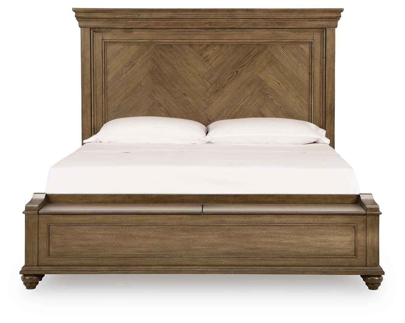 Karallin Medium Brown California King Panel Storage Bed - Image 3