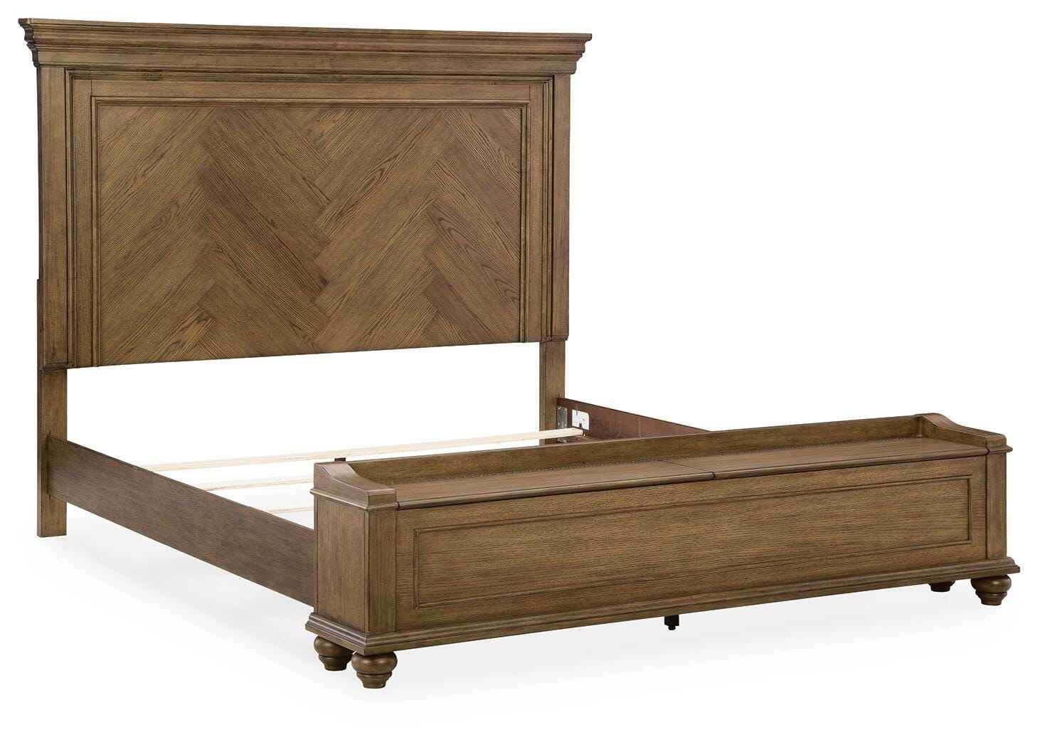 Karallin Medium Brown California King Panel Storage Bed - Image 5