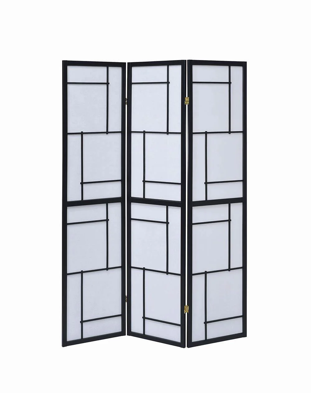Katerina Black/White 3-Panel Folding Floor Screen - Image 3