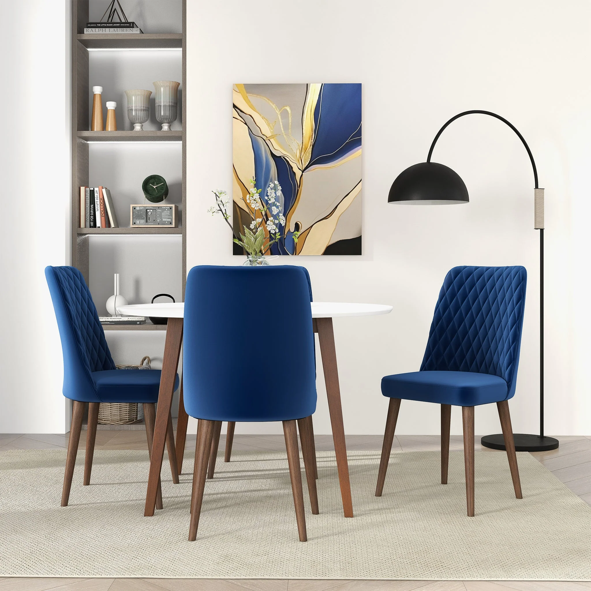 Katie  Navy Blue Velvet Dining Chair (Set Of 2) - Image 2