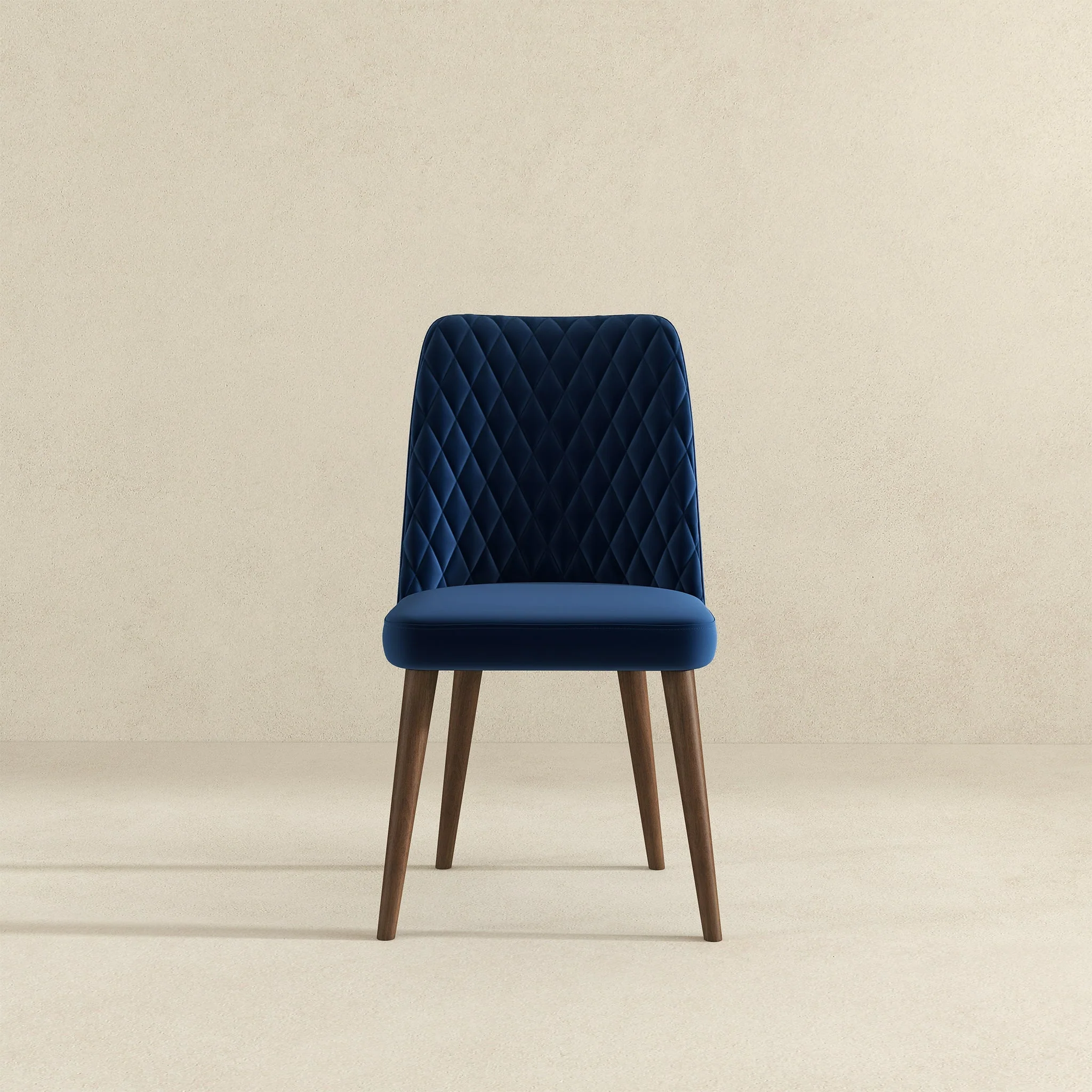 Katie  Navy Blue Velvet Dining Chair (Set Of 2) - Image 3