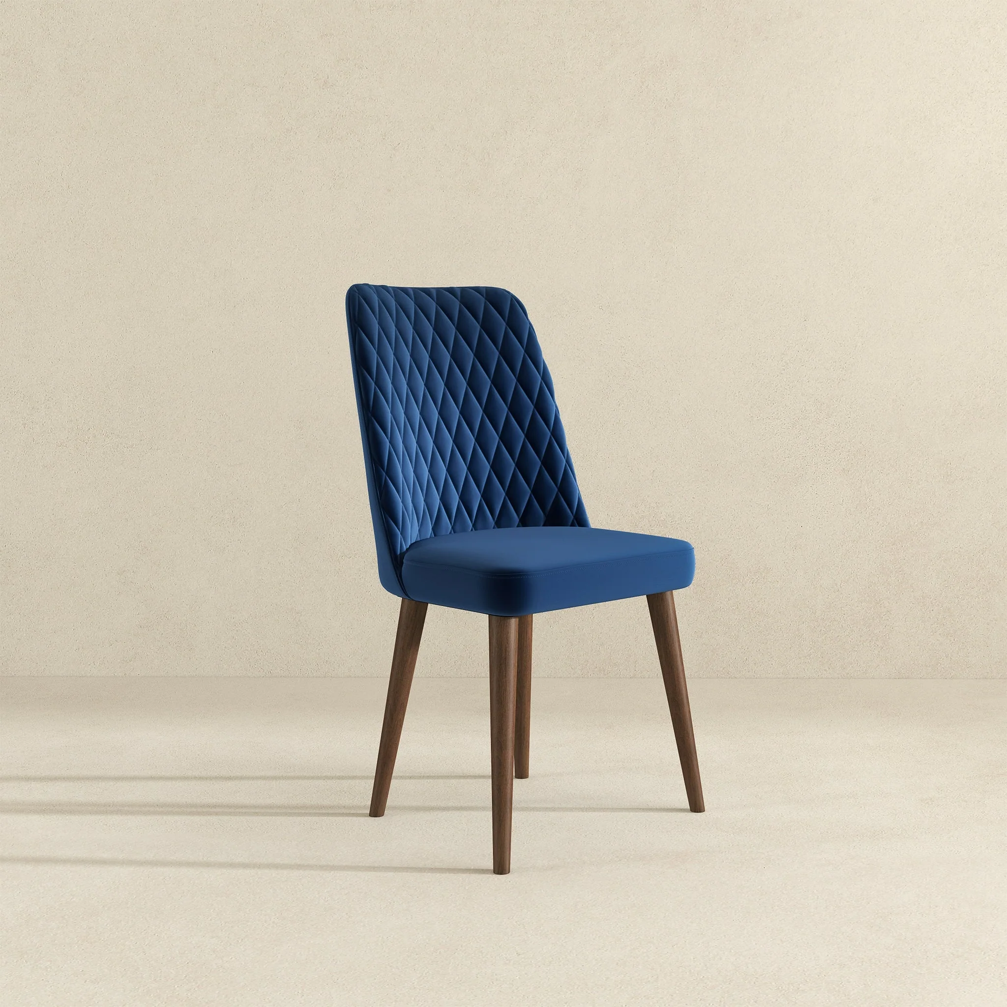 Katie  Navy Blue Velvet Dining Chair (Set Of 2) - Image 4
