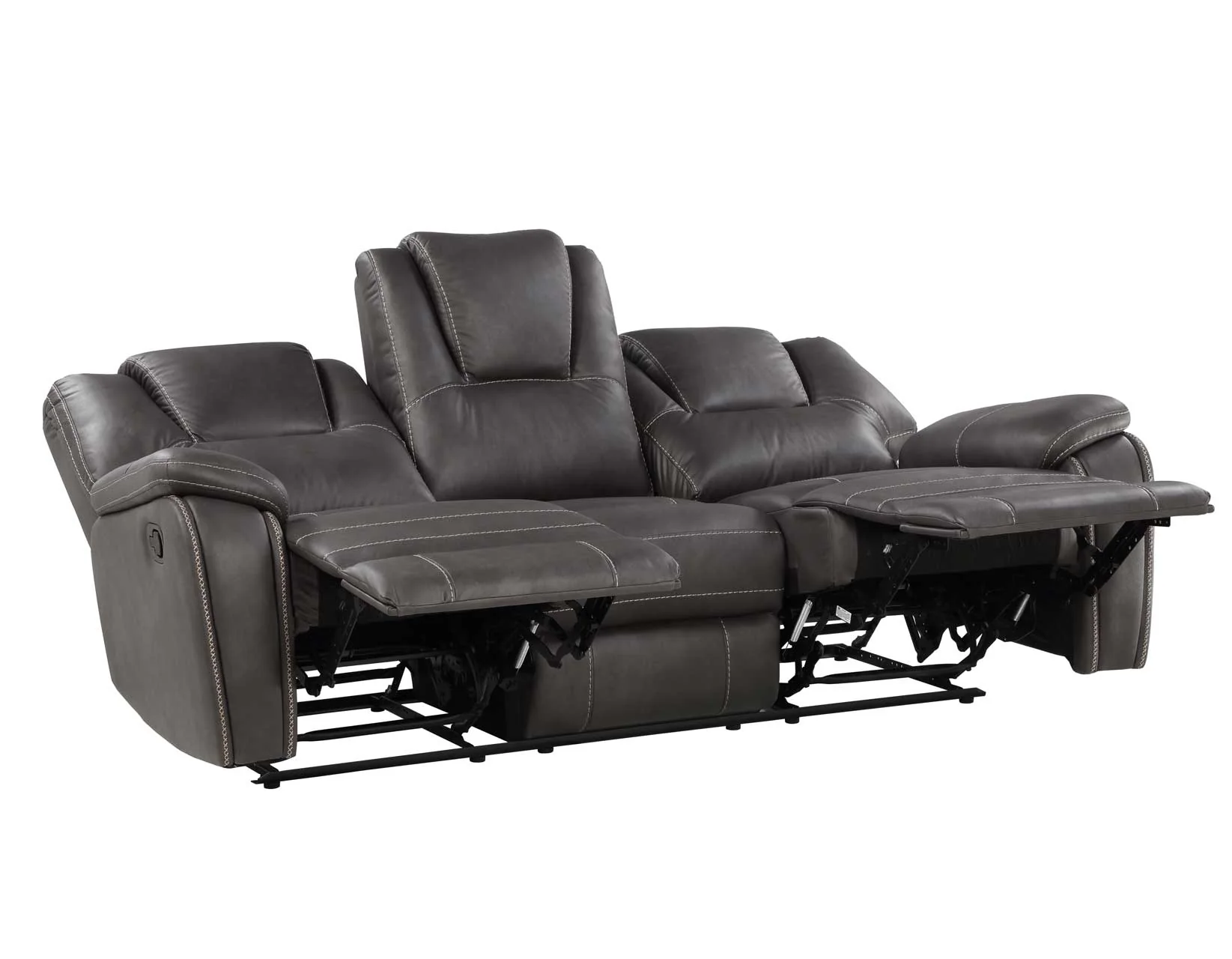 Katrine Charcoal 3-Piece Manual Reclining Set - Image 5