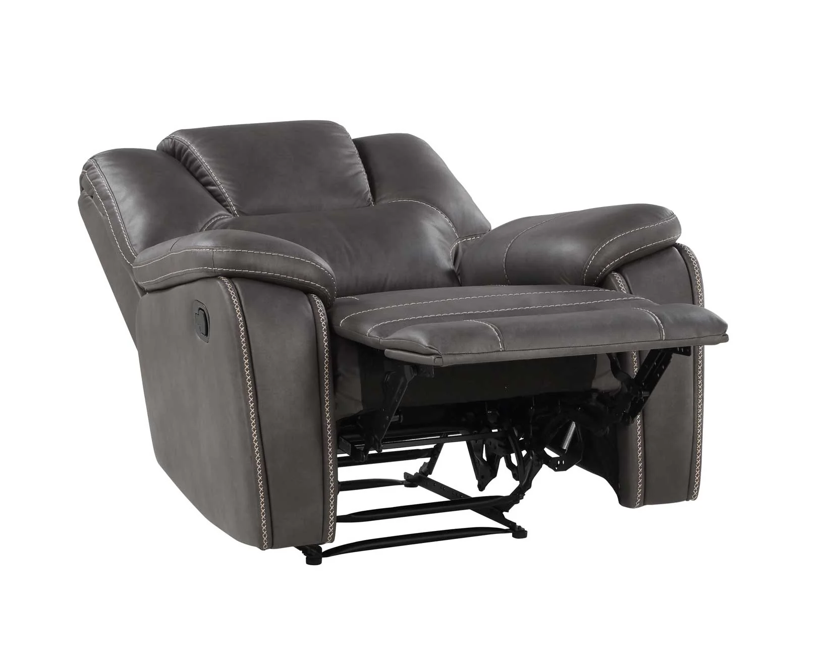Katrine Charcoal 3-Piece Manual Reclining Set - Image 9
