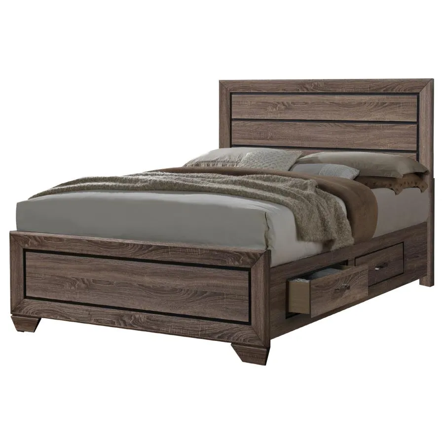 Kauffman 5-Piece Storage Queen Bedroom Set with High Straight Headboard - Image 3