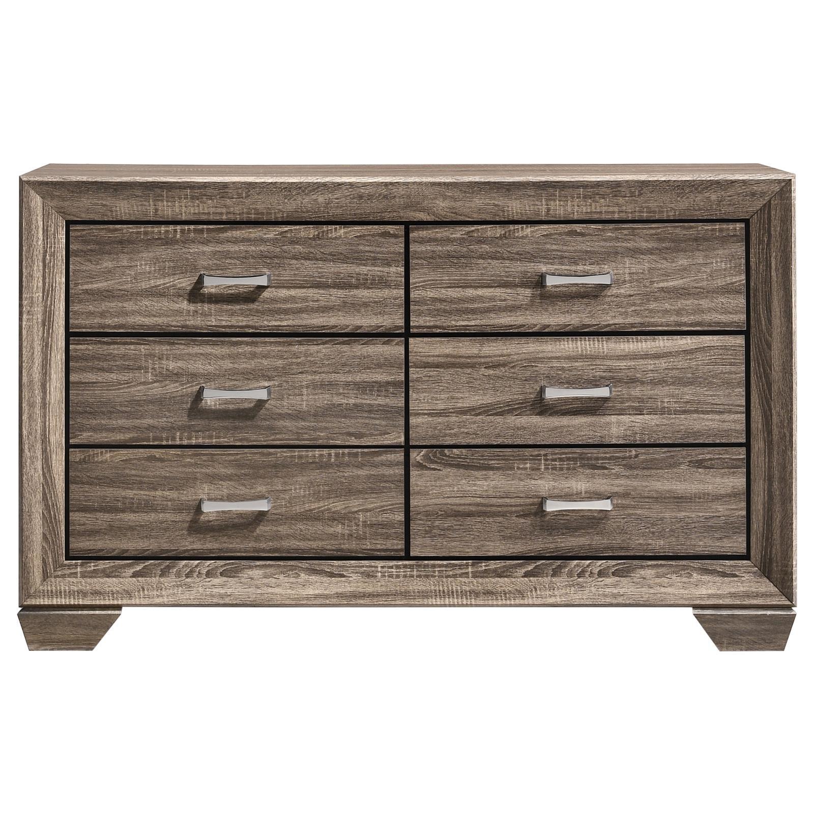 Kauffman Washed Taupe 6-Drawer Dresser - Image 2