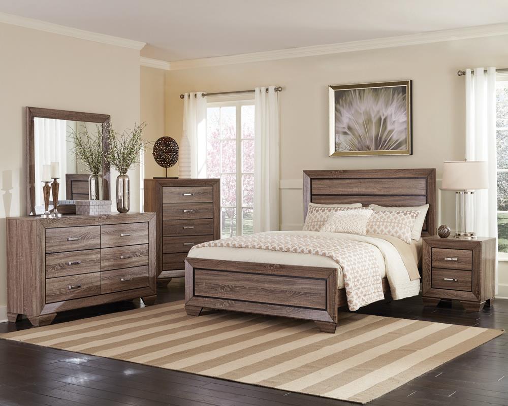 Kauffman Washed Taupe California King Panel Bed - Image 2