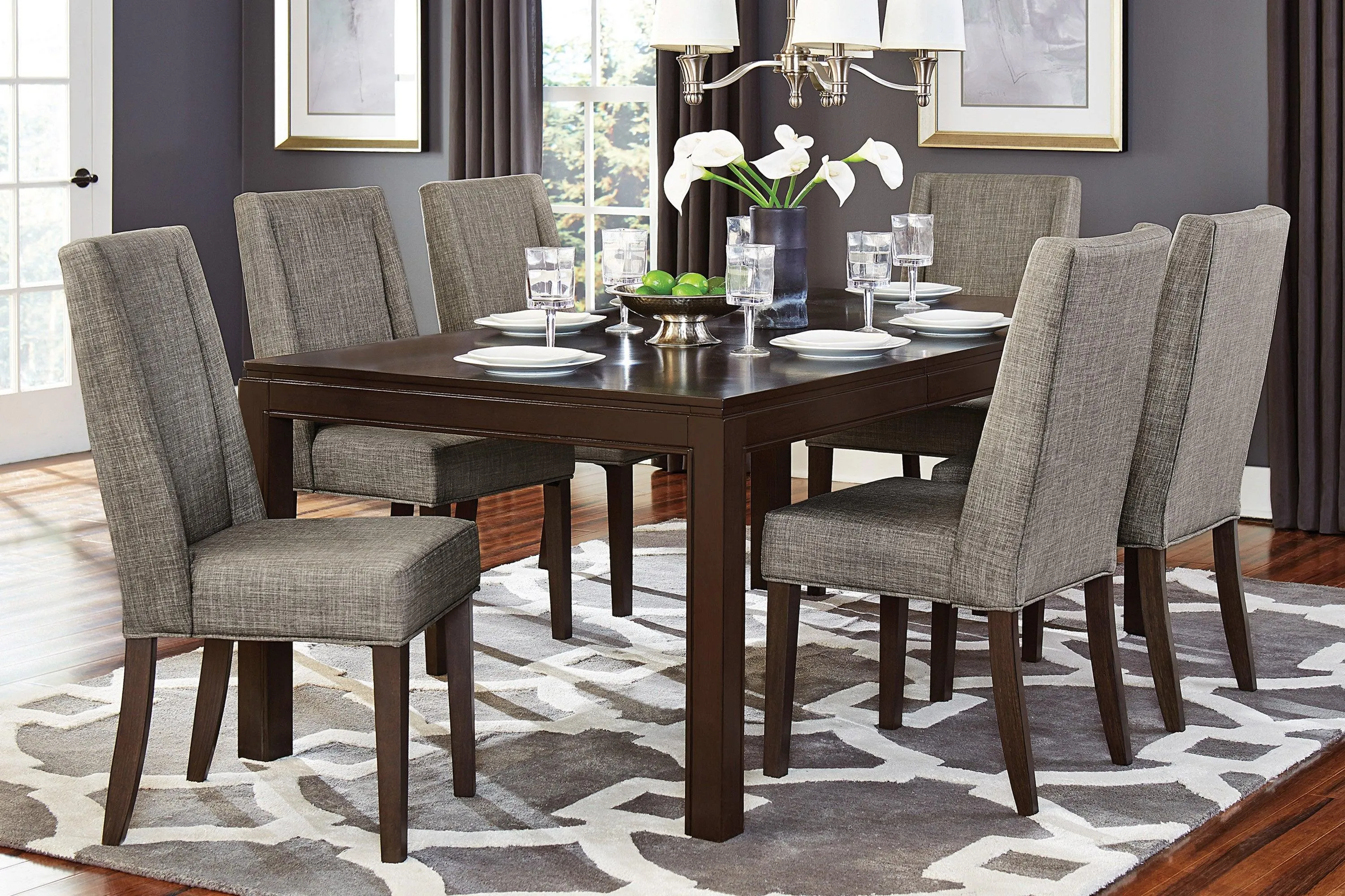 Kavanaugh Dark Brown Extendable Dining Table - Image 2