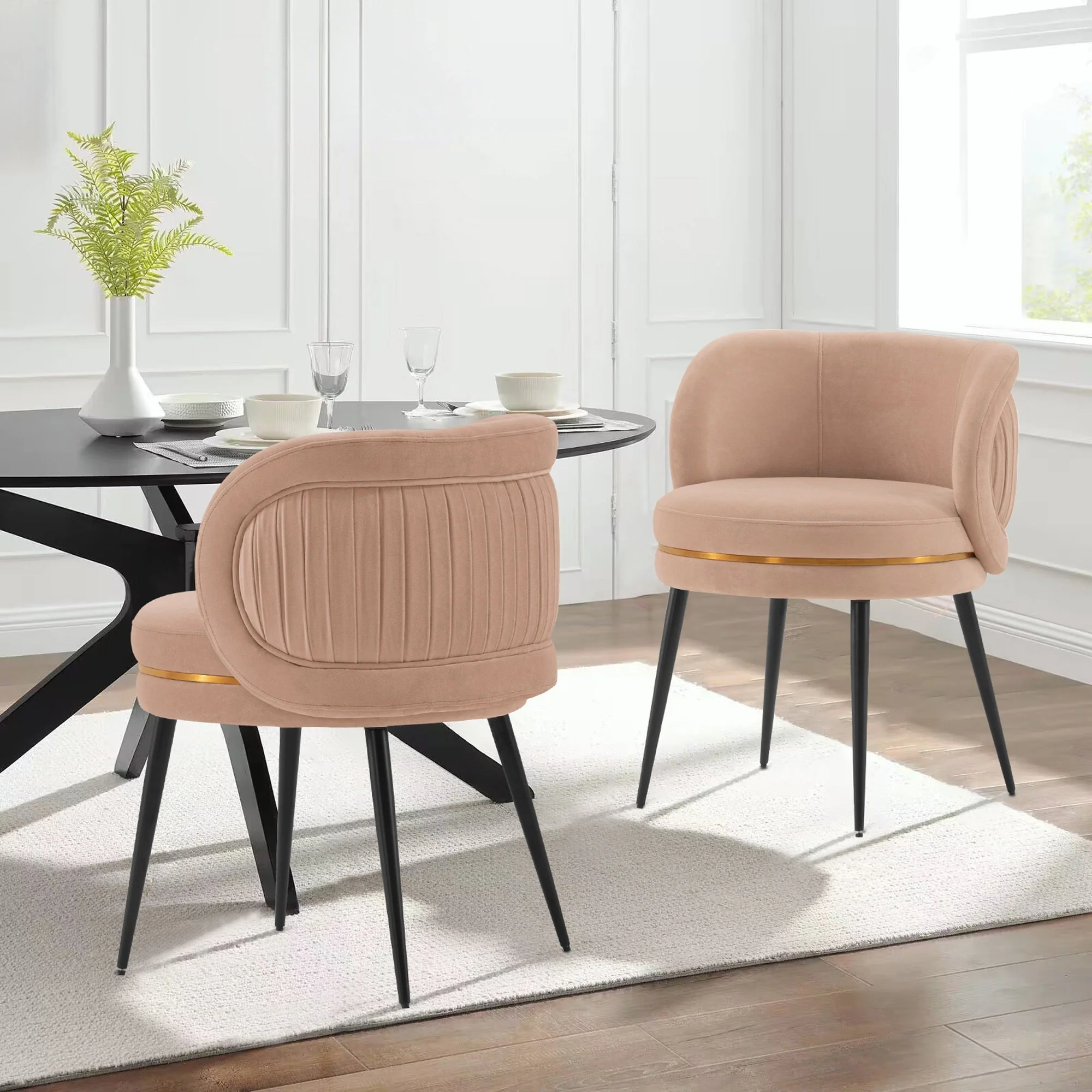 Kaya Dining Chair in Nude (set of 2) - Image 2