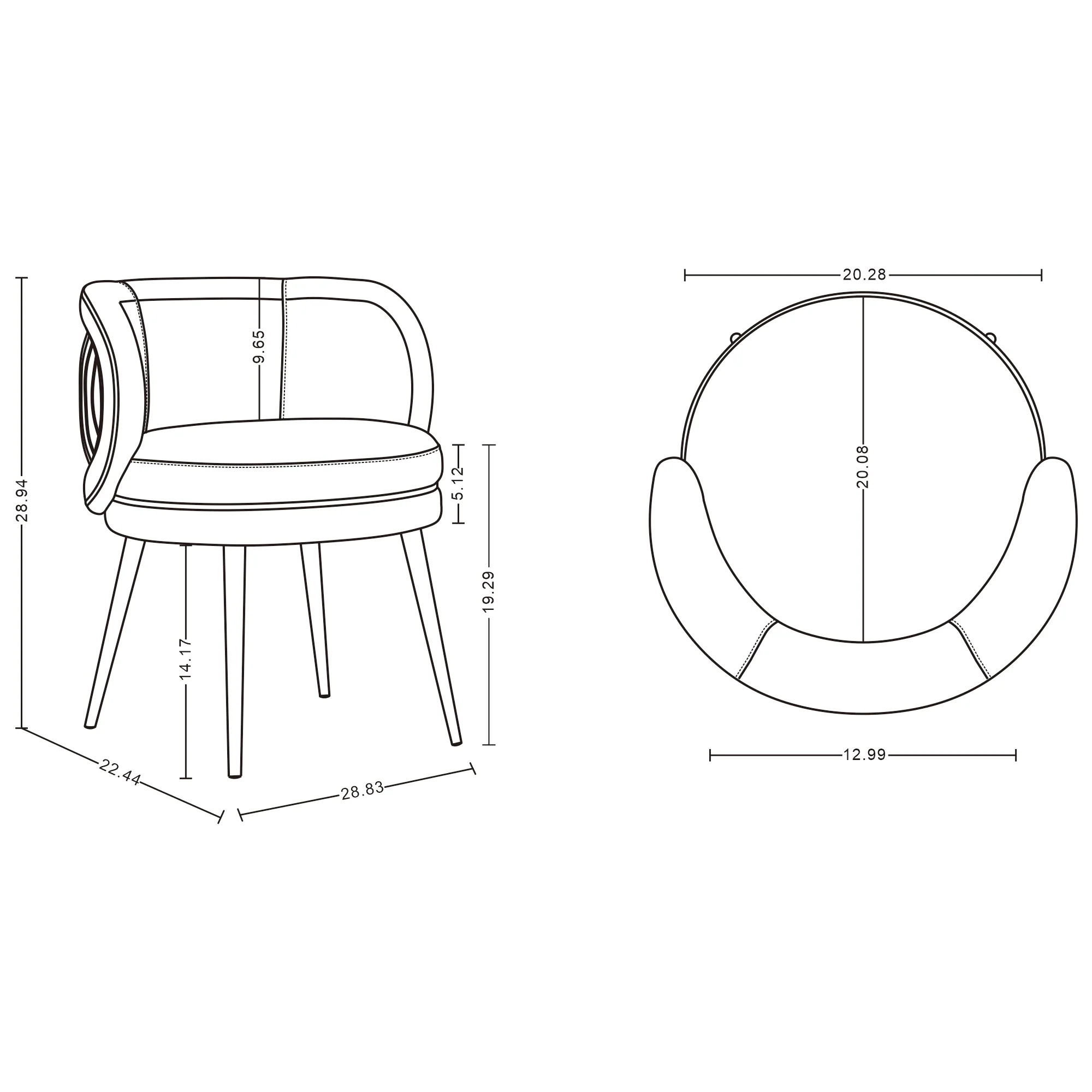 Kaya Dining Chair in Nude (set of 2) - Image 3