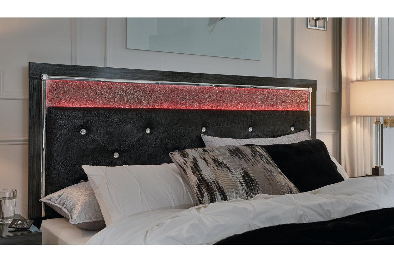 Kaydell Black Queen Upholstered Panel Bed - Image 5