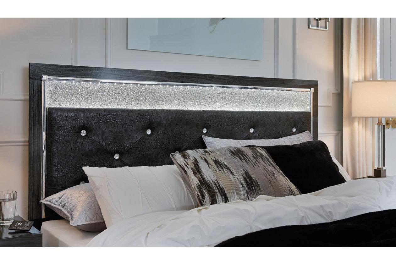 Kaydell Black Queen Upholstered Panel Bed - Image 6
