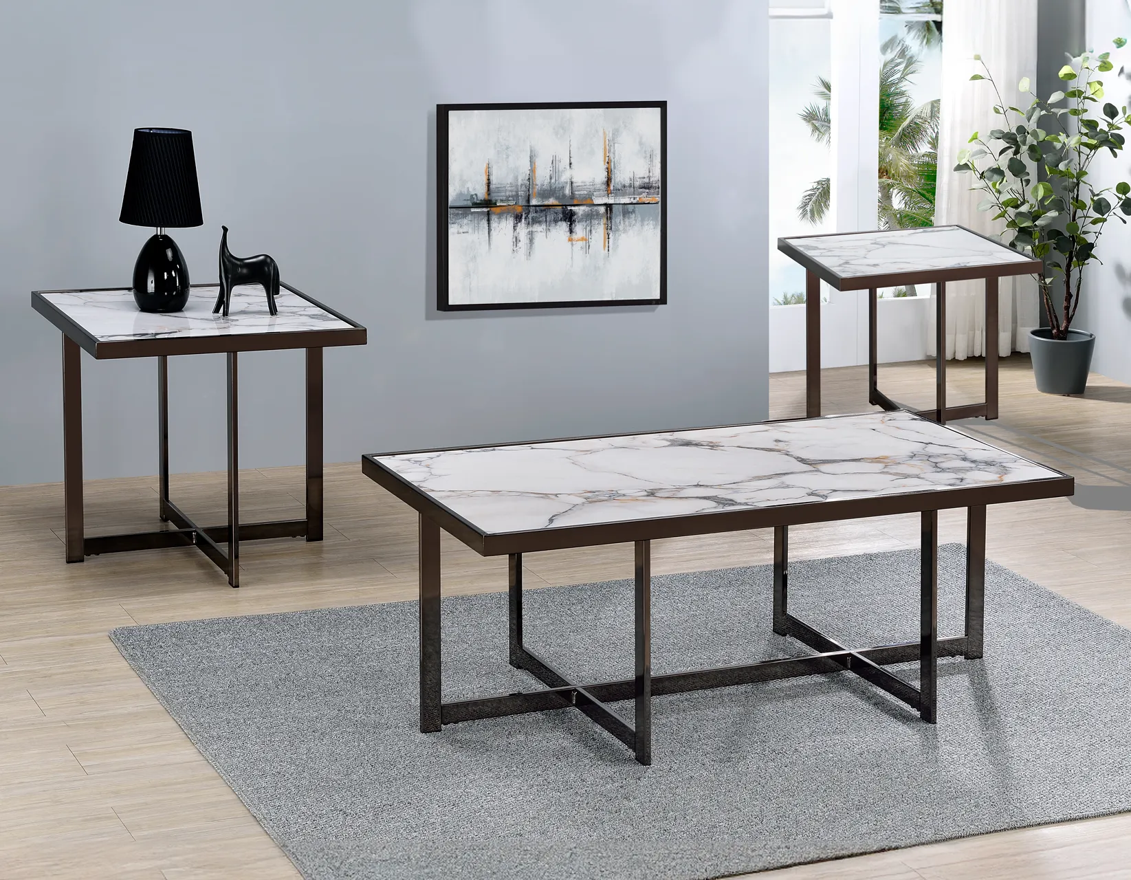 Kayley 23.25″ Sintered Stone End Table - Image 7