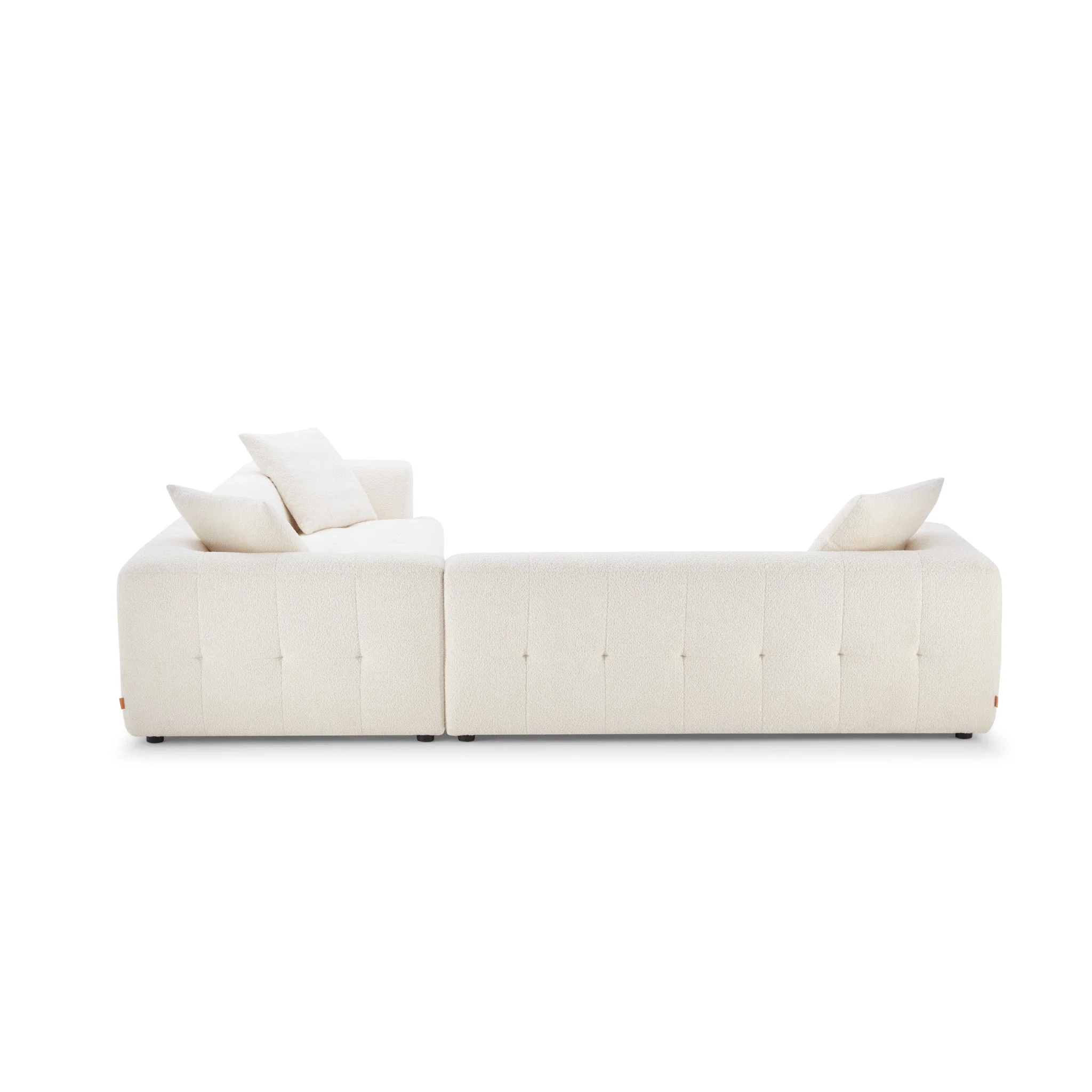 Kaynes Ivory Boucle Corner Sofa - Image 4
