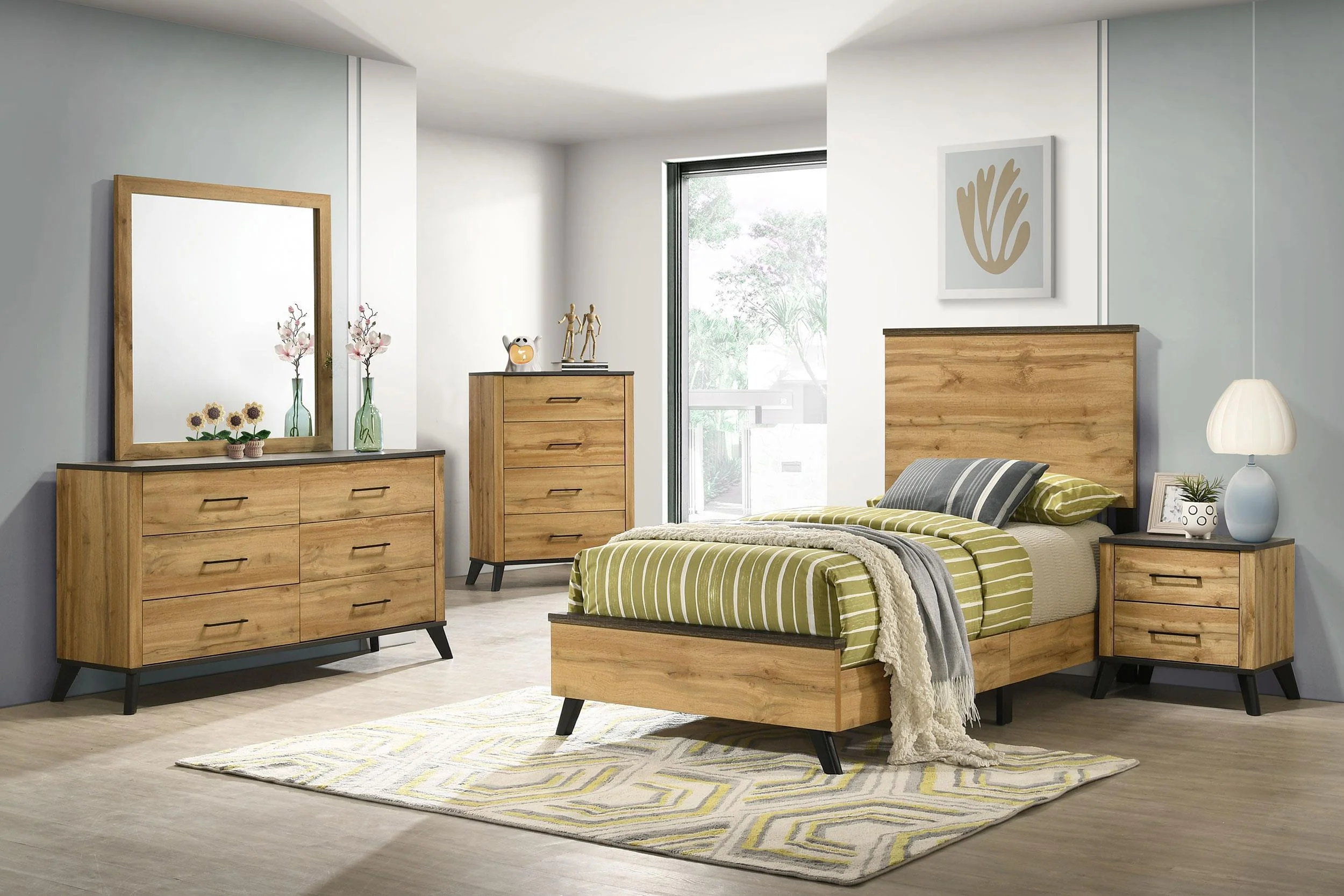 Kaywood Natural Pine 51-inch Twin Panel Bed - Image 8