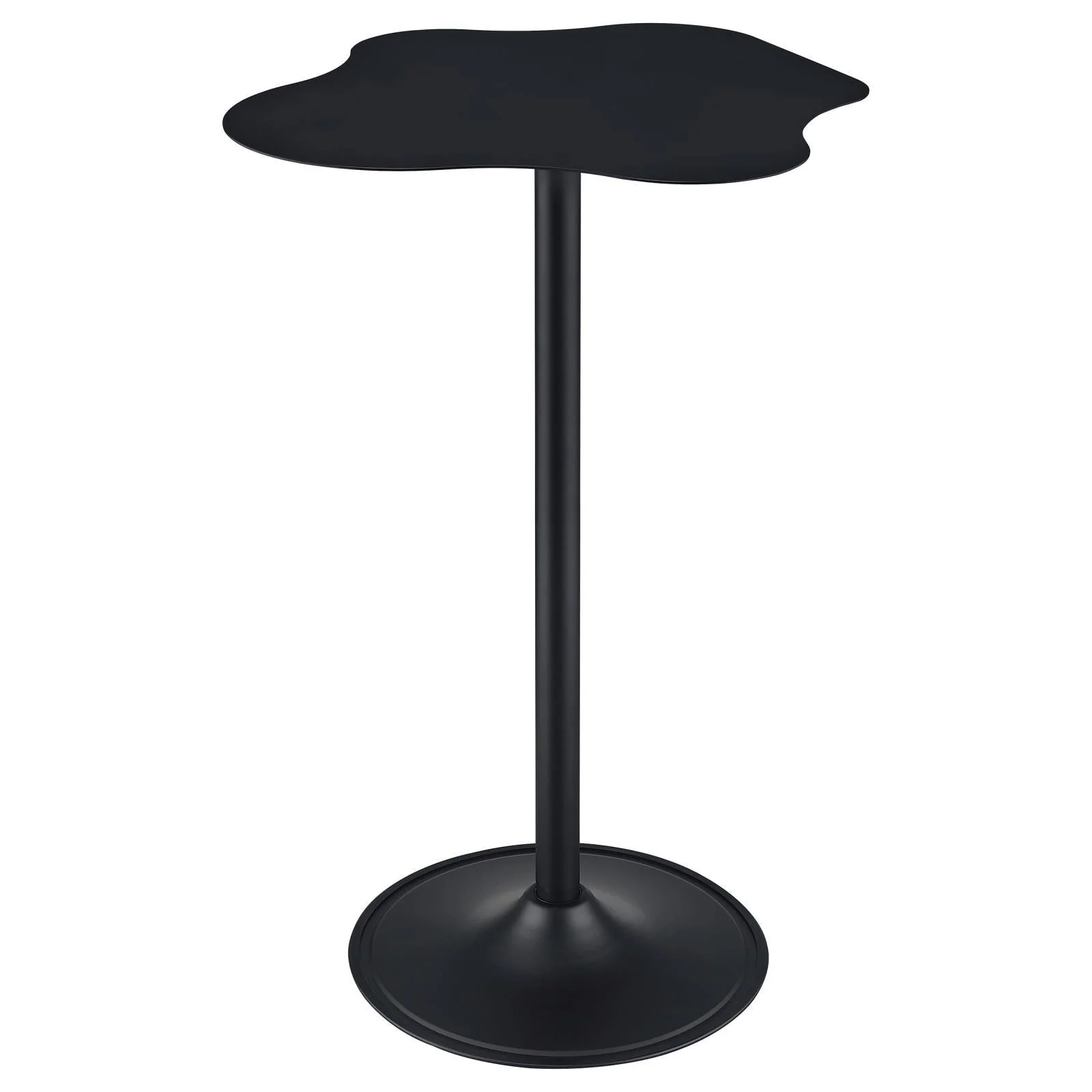 Keanu Pedestal Black Cloud-Shaped Top Bar Table - Image 2