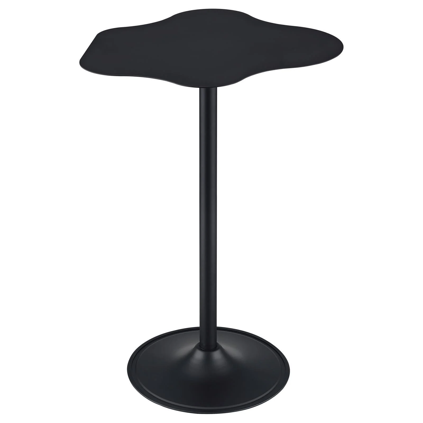 Keanu Pedestal Black Cloud-Shaped Top Bar Table - Image 6