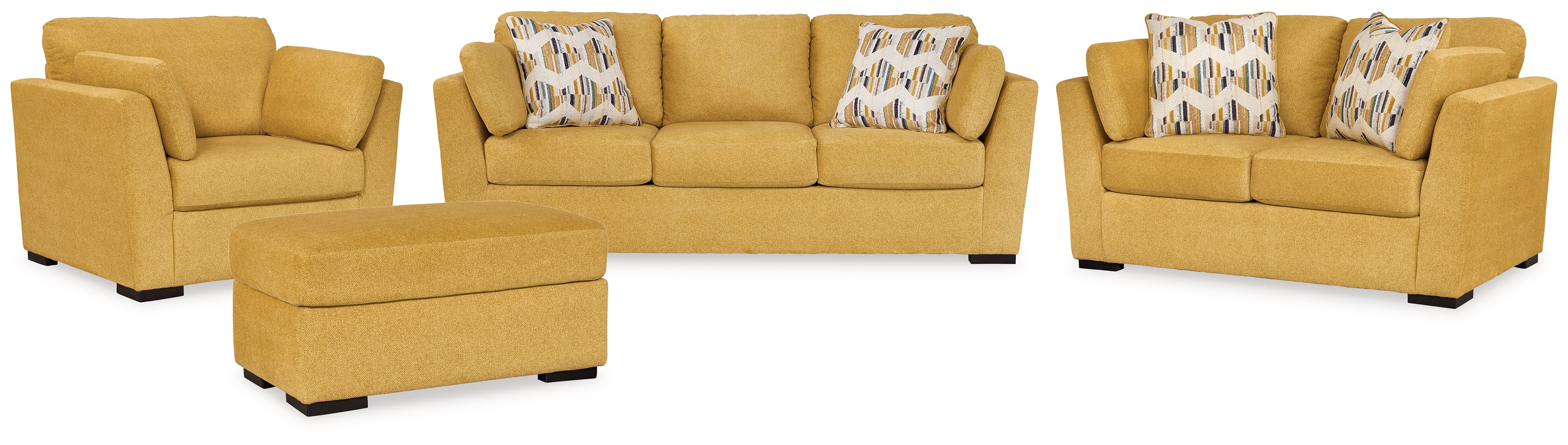 Keerwick Sunflower Sofa, Loveseat, Oversized Chair and Ottoman - Image 2