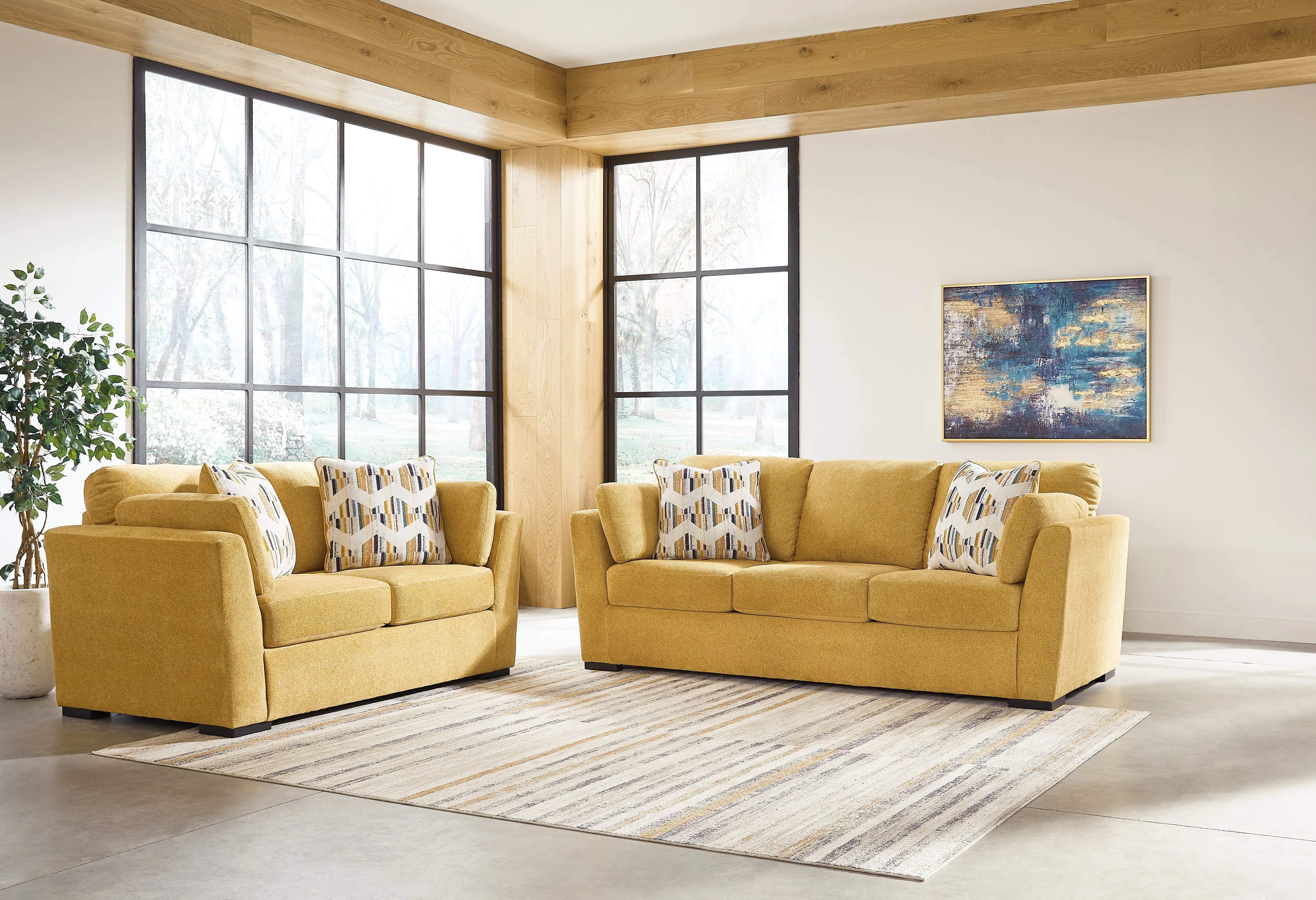Keerwick Sunflower Sofa, Loveseat, Oversized Chair and Ottoman - Image 29