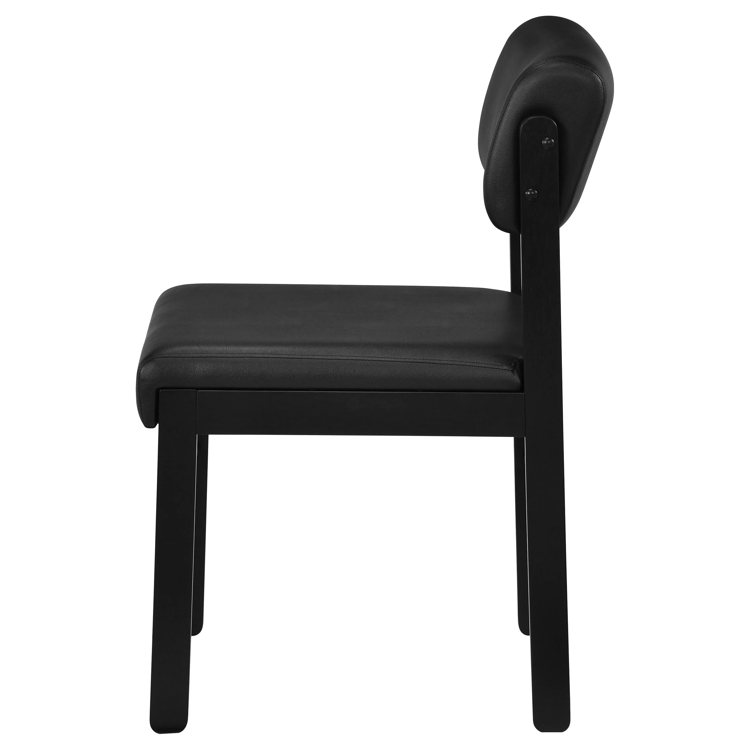 Kehoe Black Upholstered Dining Side Chair (Set of 2) - Image 5