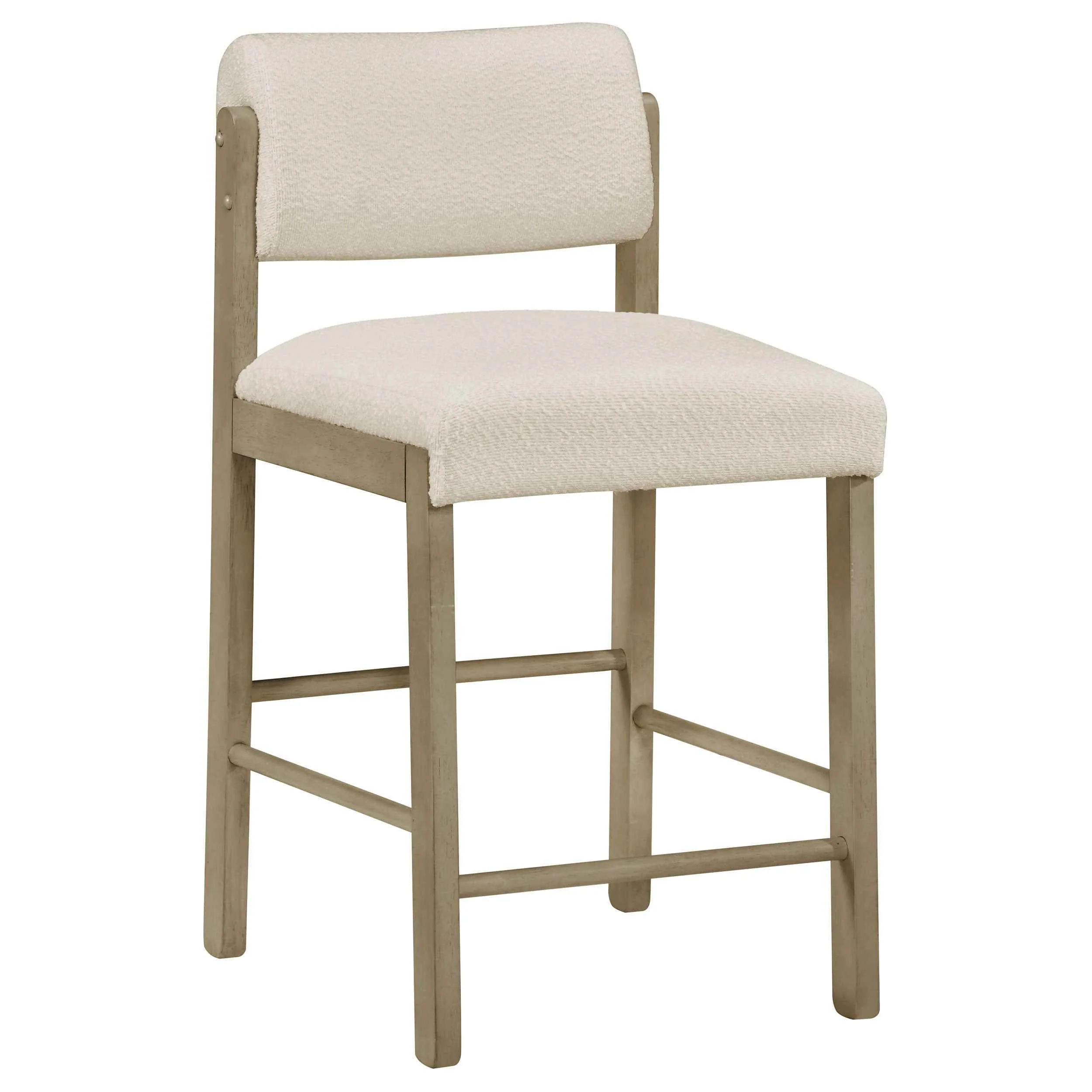 Kehoe Cream/Natural Oak Upholstered Counter Height Chair (Set of 2) - Image 2