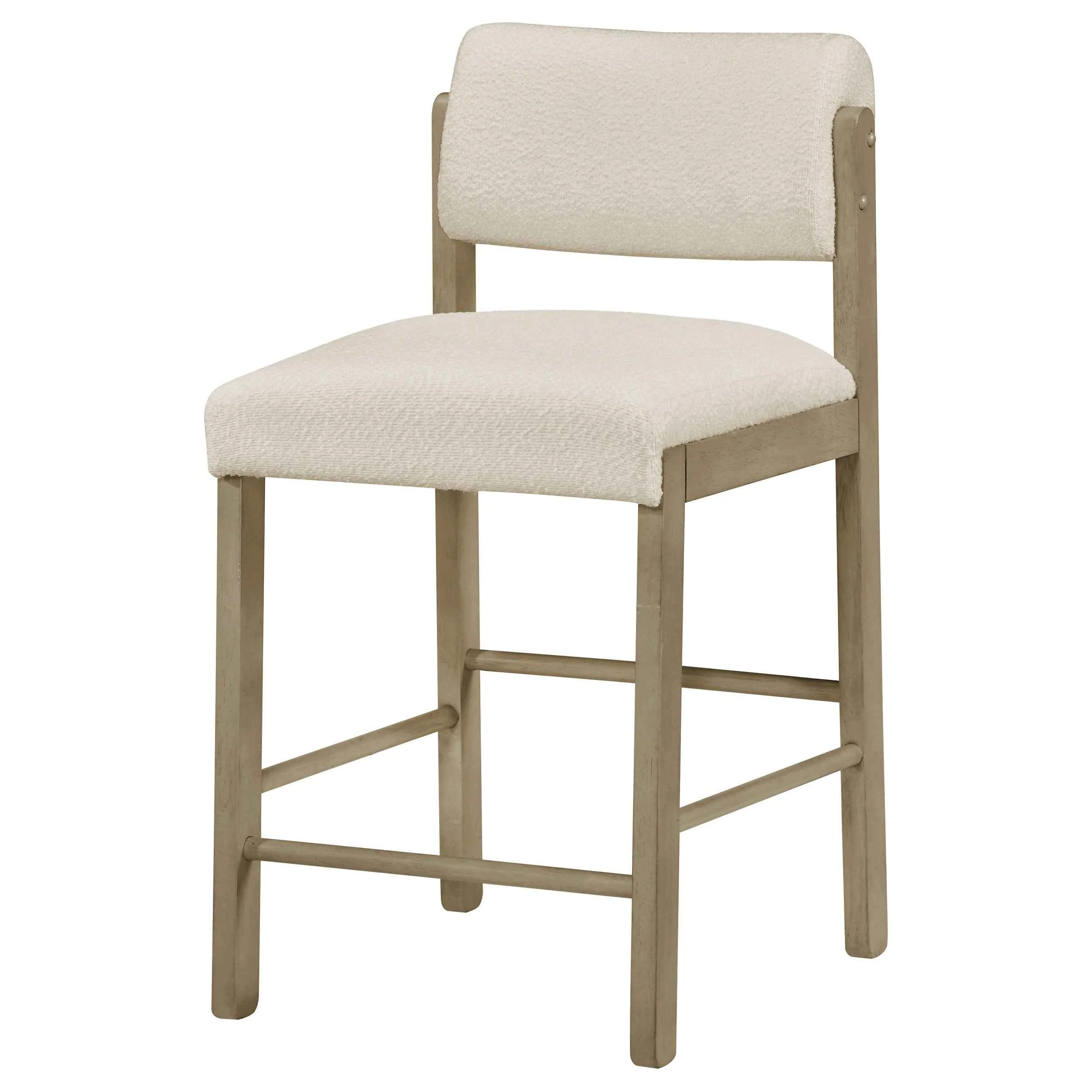 Kehoe Cream/Natural Oak Upholstered Counter Height Chair (Set of 2) - Image 4