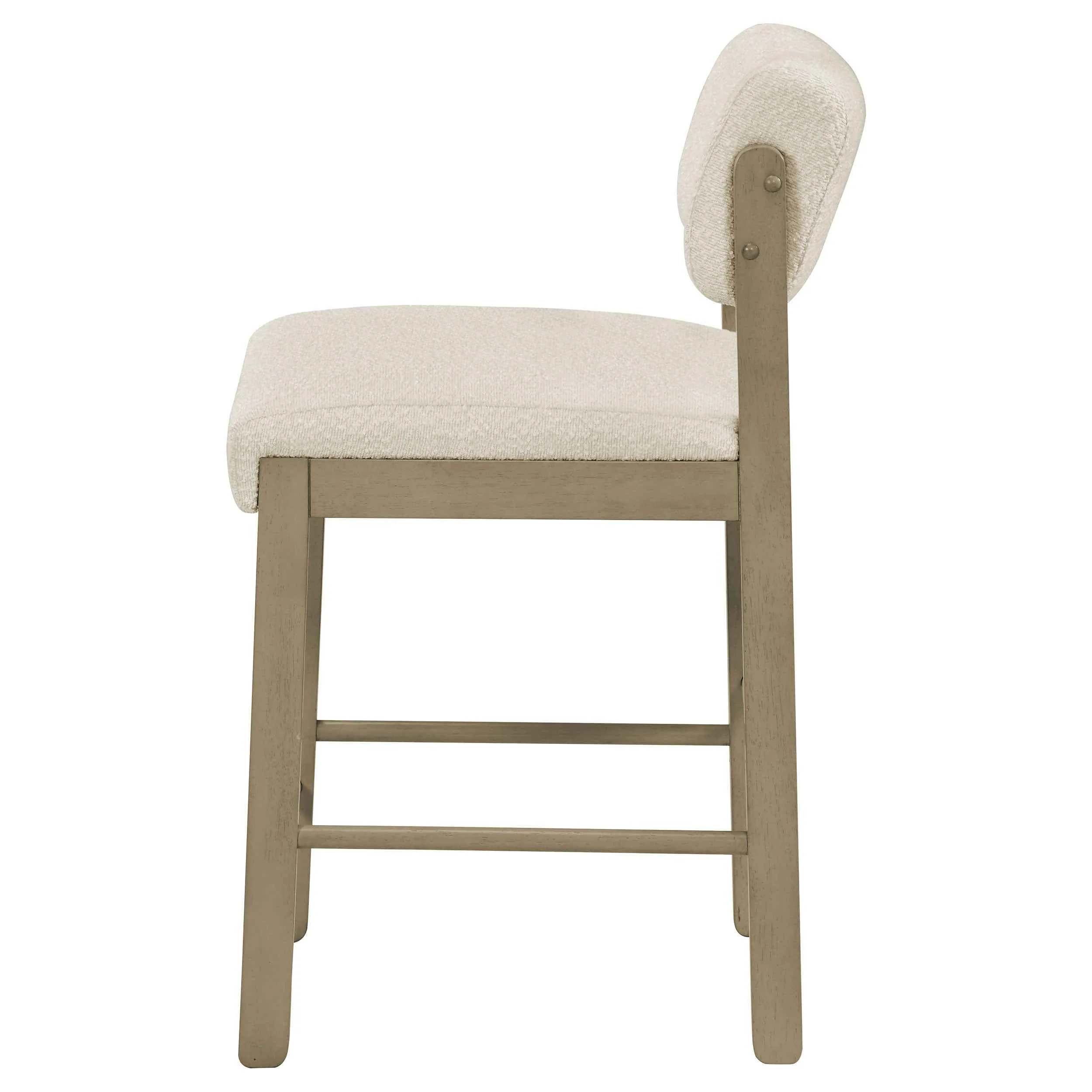 Kehoe Cream/Natural Oak Upholstered Counter Height Chair (Set of 2) - Image 5