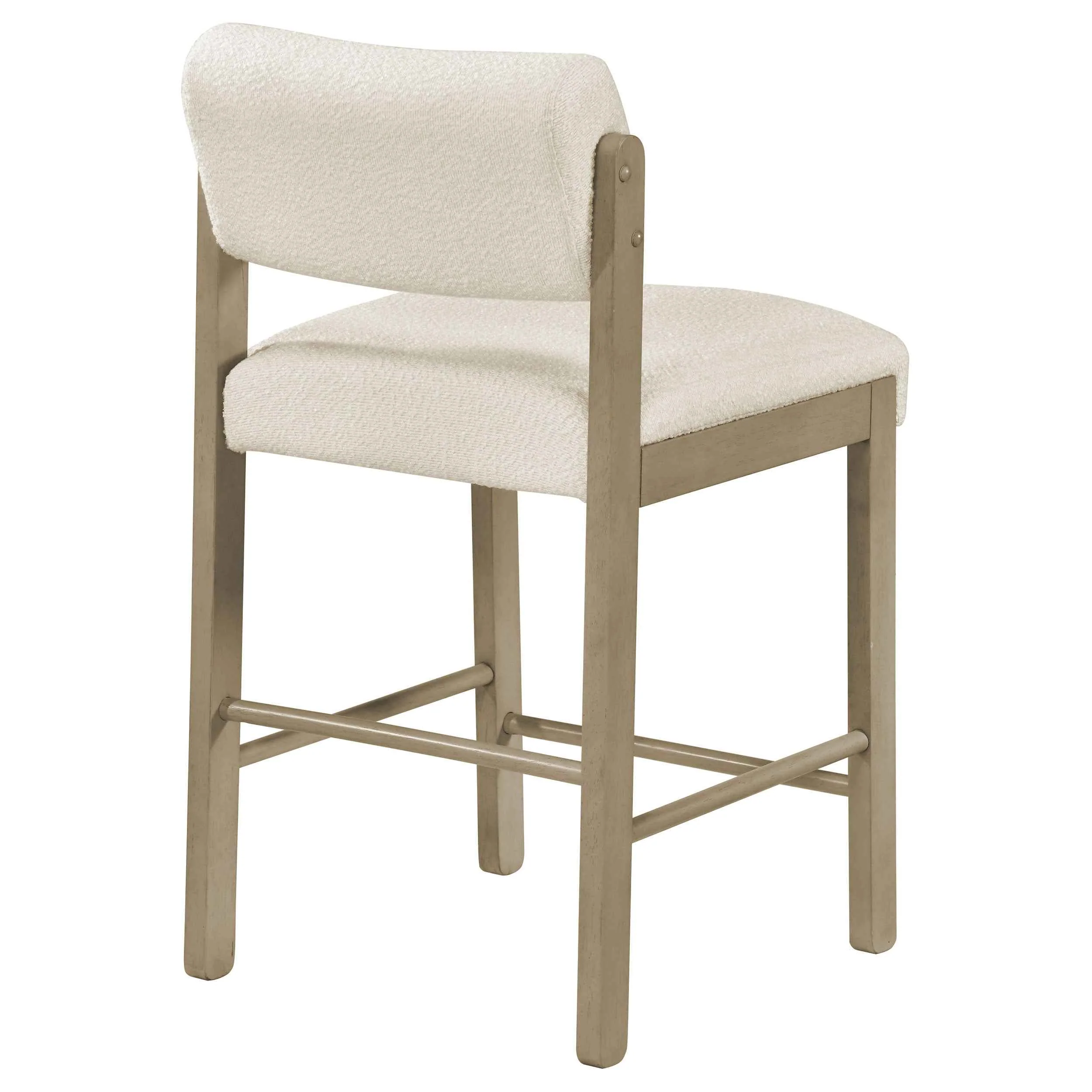 Kehoe Cream/Natural Oak Upholstered Counter Height Chair (Set of 2) - Image 7