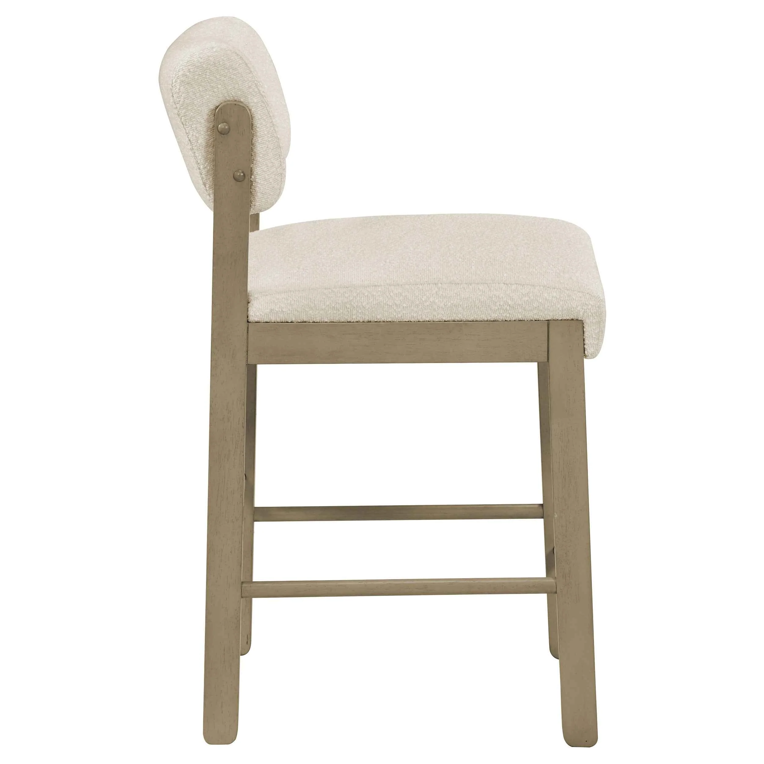 Kehoe Cream/Natural Oak Upholstered Counter Height Chair (Set of 2) - Image 8
