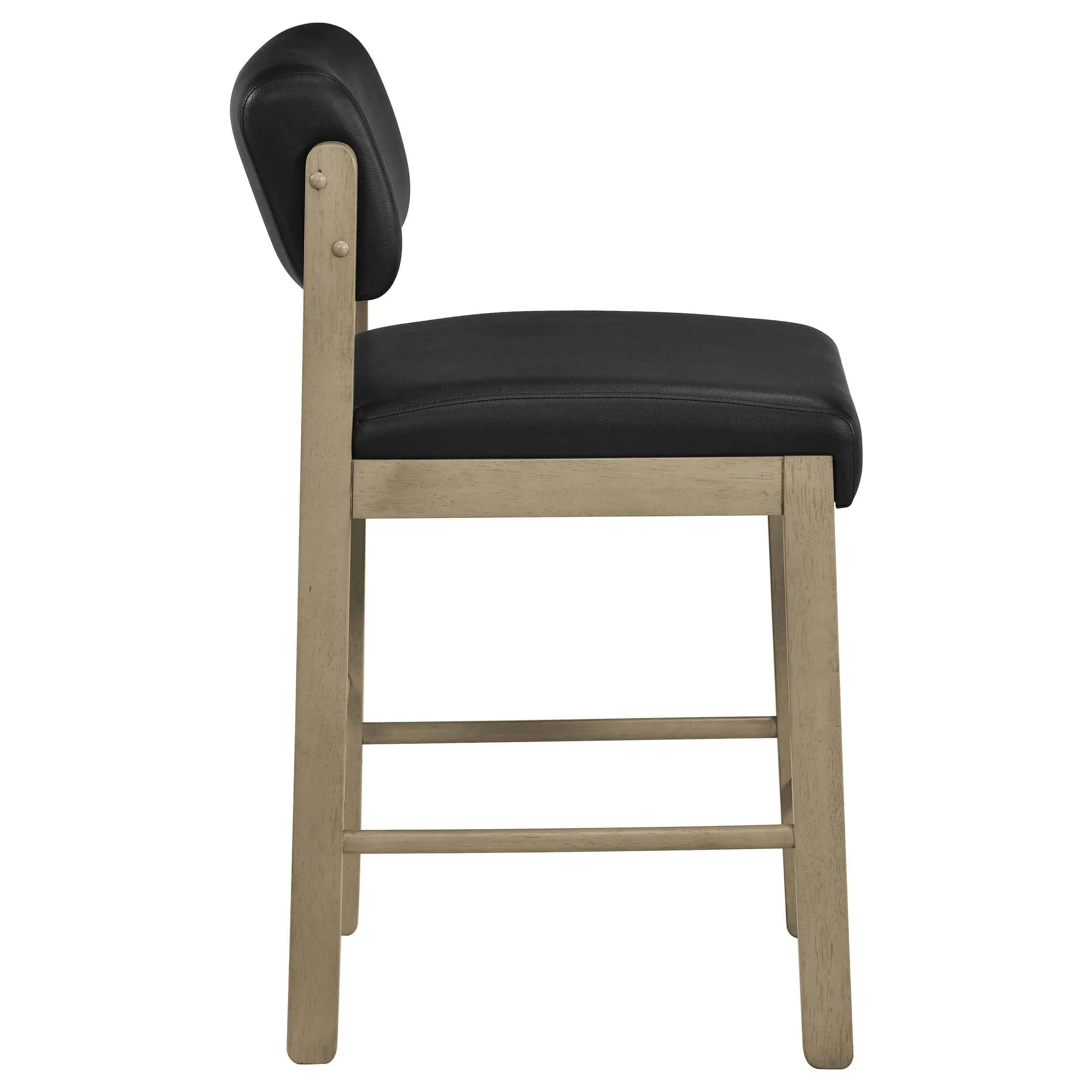 Kehoe Natural Oak/Black Upholstered Counter Height Chair (Set of 2) - Image 8