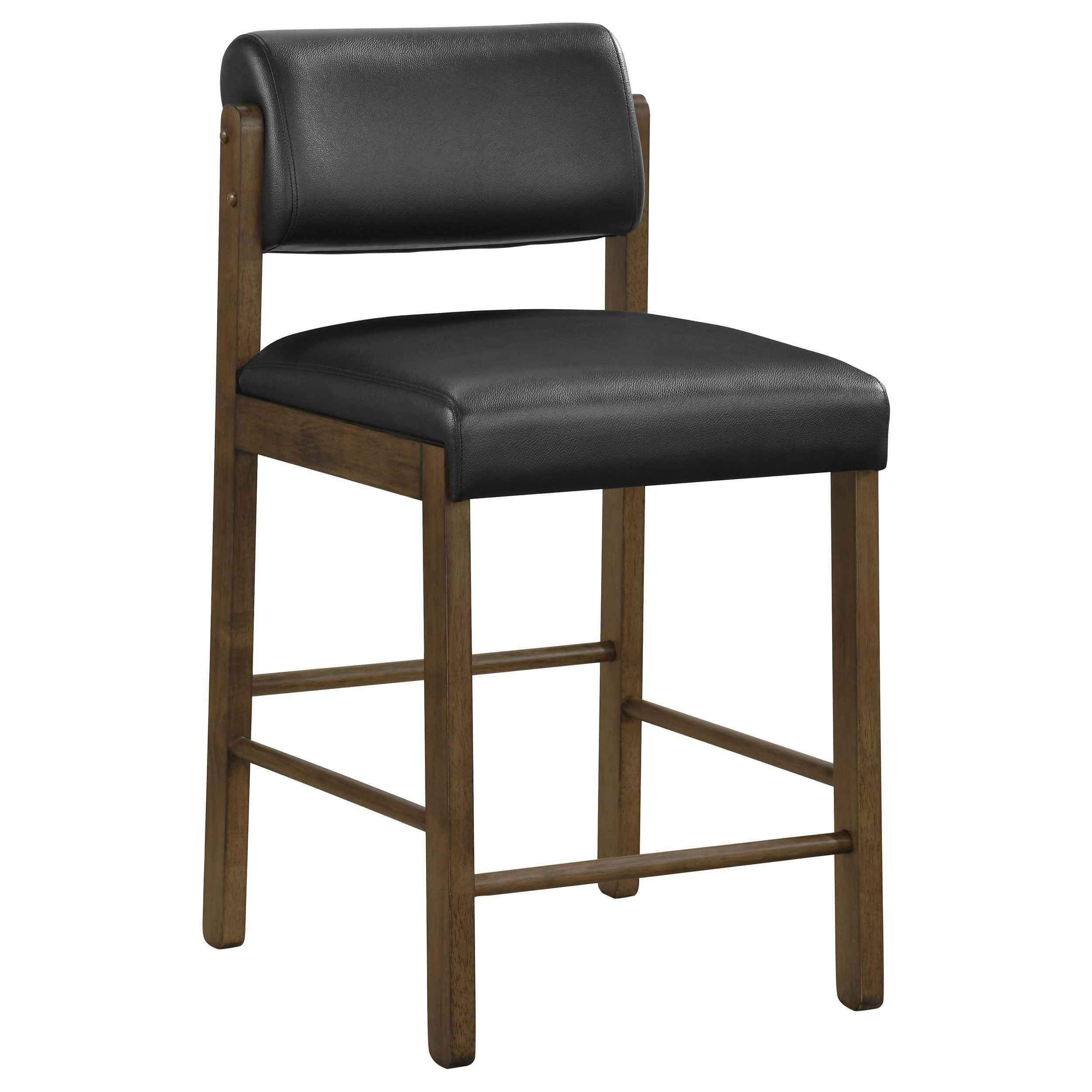 Kehoe Walnut/Black Upholstered Counter Height Chair- (Set of 2) - Image 2
