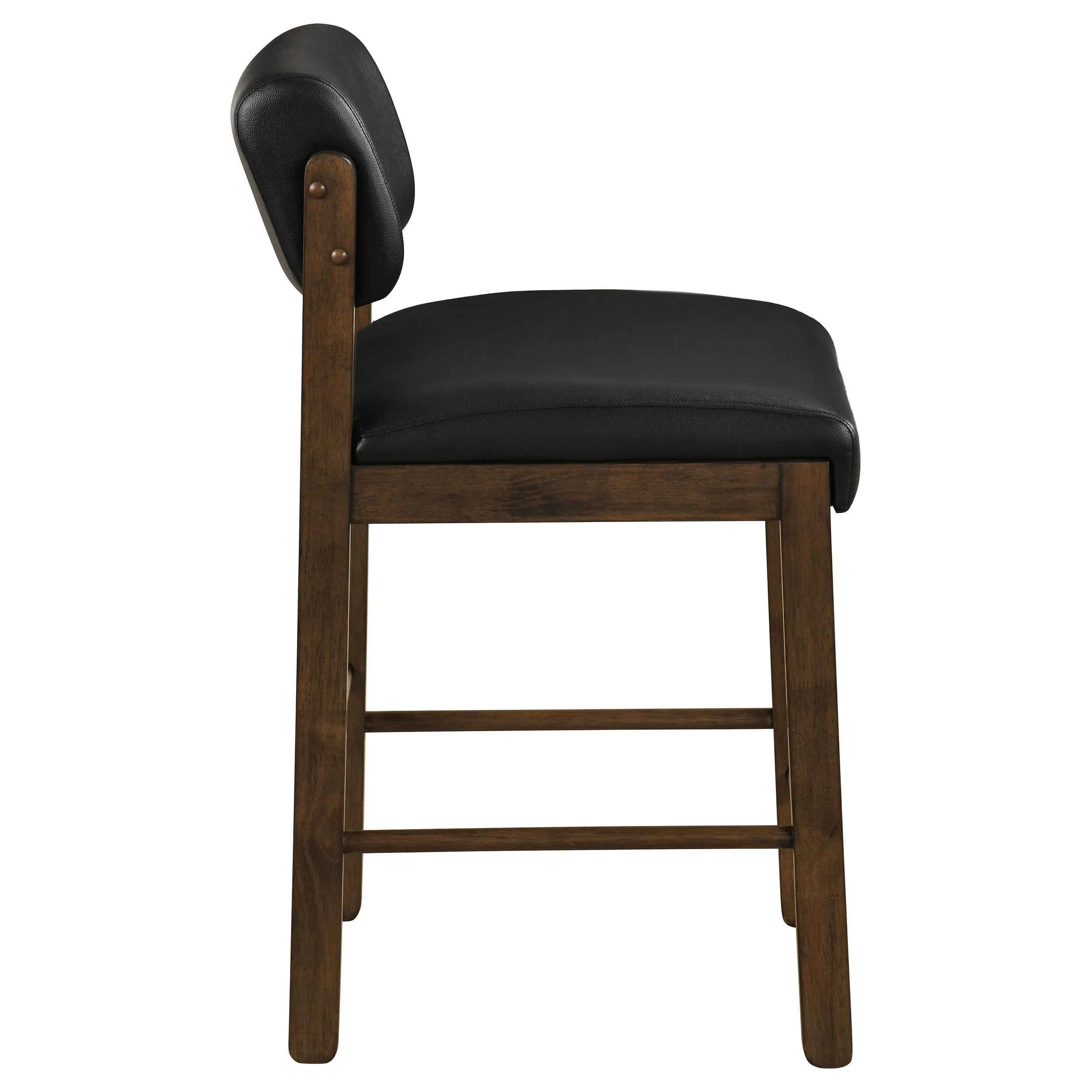 Kehoe Walnut/Black Upholstered Counter Height Chair- (Set of 2) - Image 8
