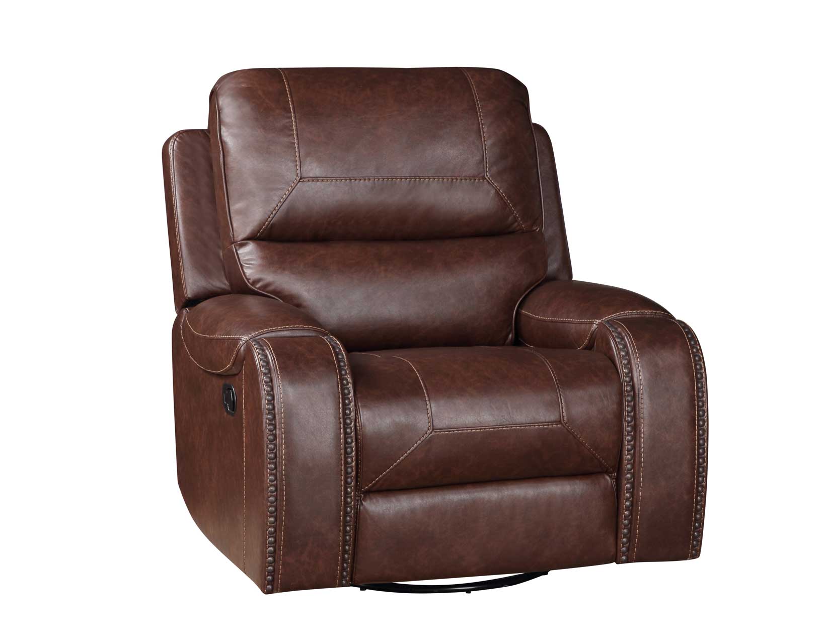 Keily Brown Manual Swivel Glider Recliner - Image 5