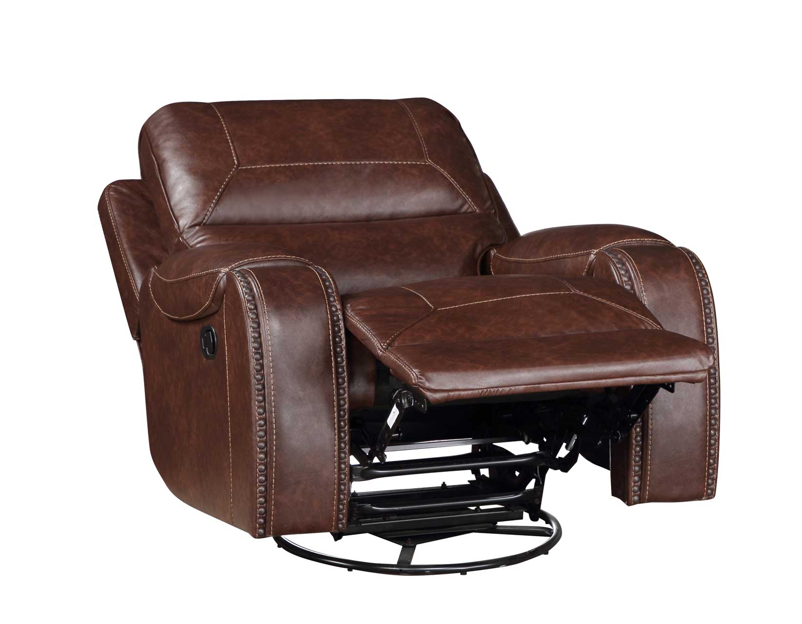 Keily Brown Manual Swivel Glider Recliner - Image 6
